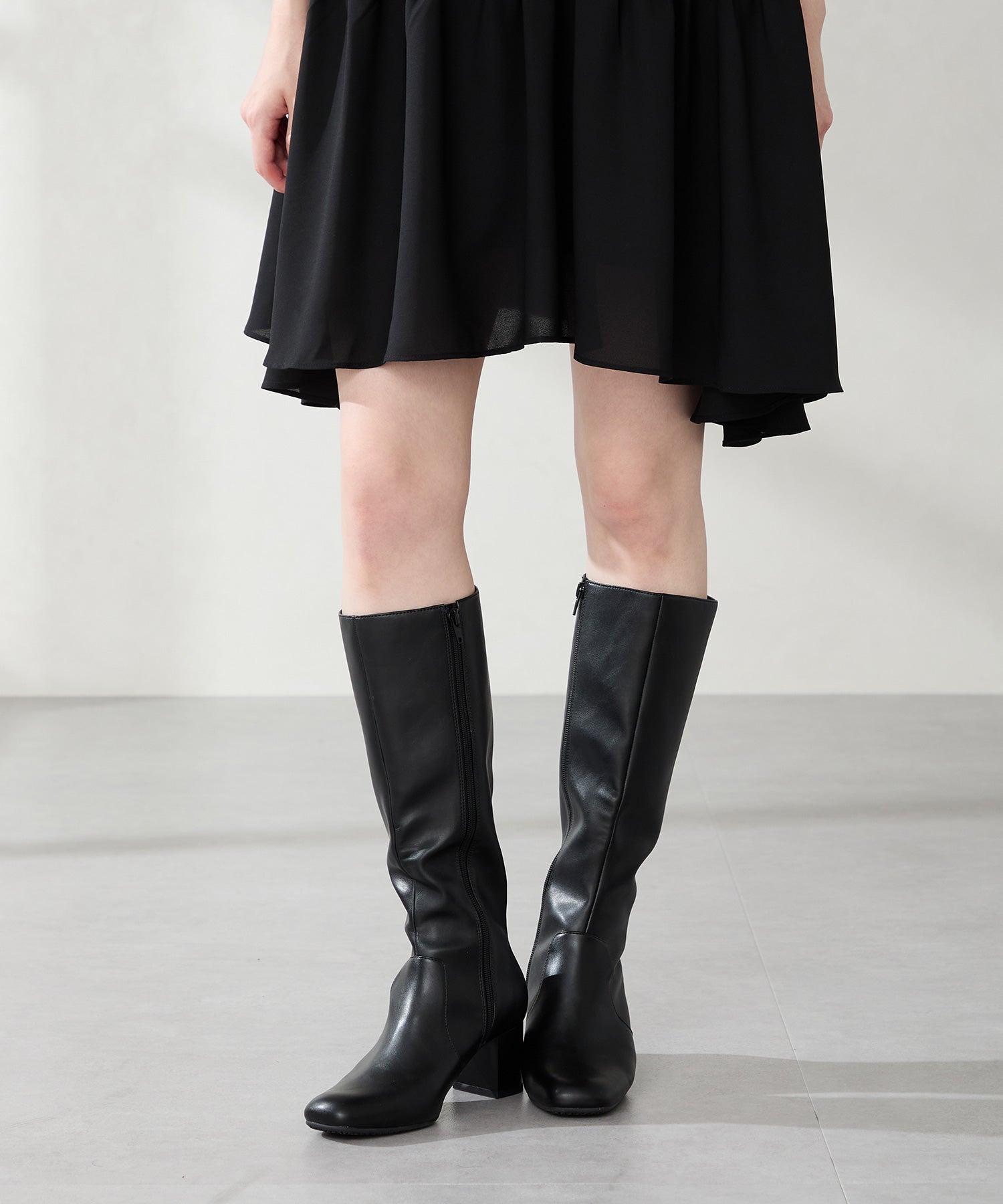 スクエアトゥチャンキーヒールロングブーツ/51501 – ORIENTALTRAFFIC