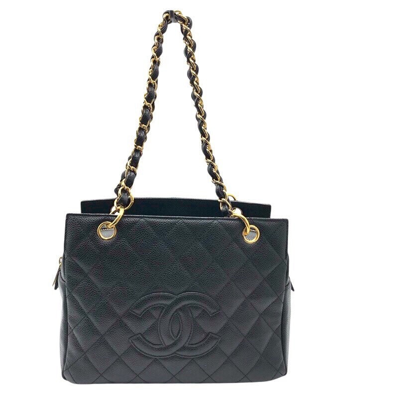 シャネル CHANEL PTTチェーントート A18004 ブラック/GD金具 キャビア