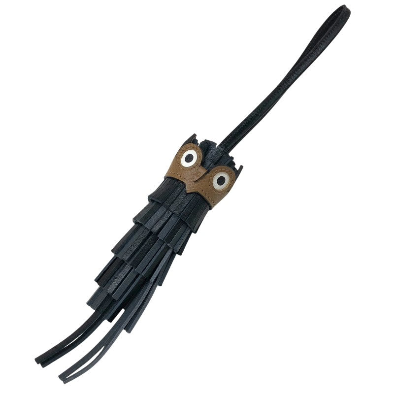 エルメス HERMES バッグチャーム シュエット K刻 フクロウ ブラック