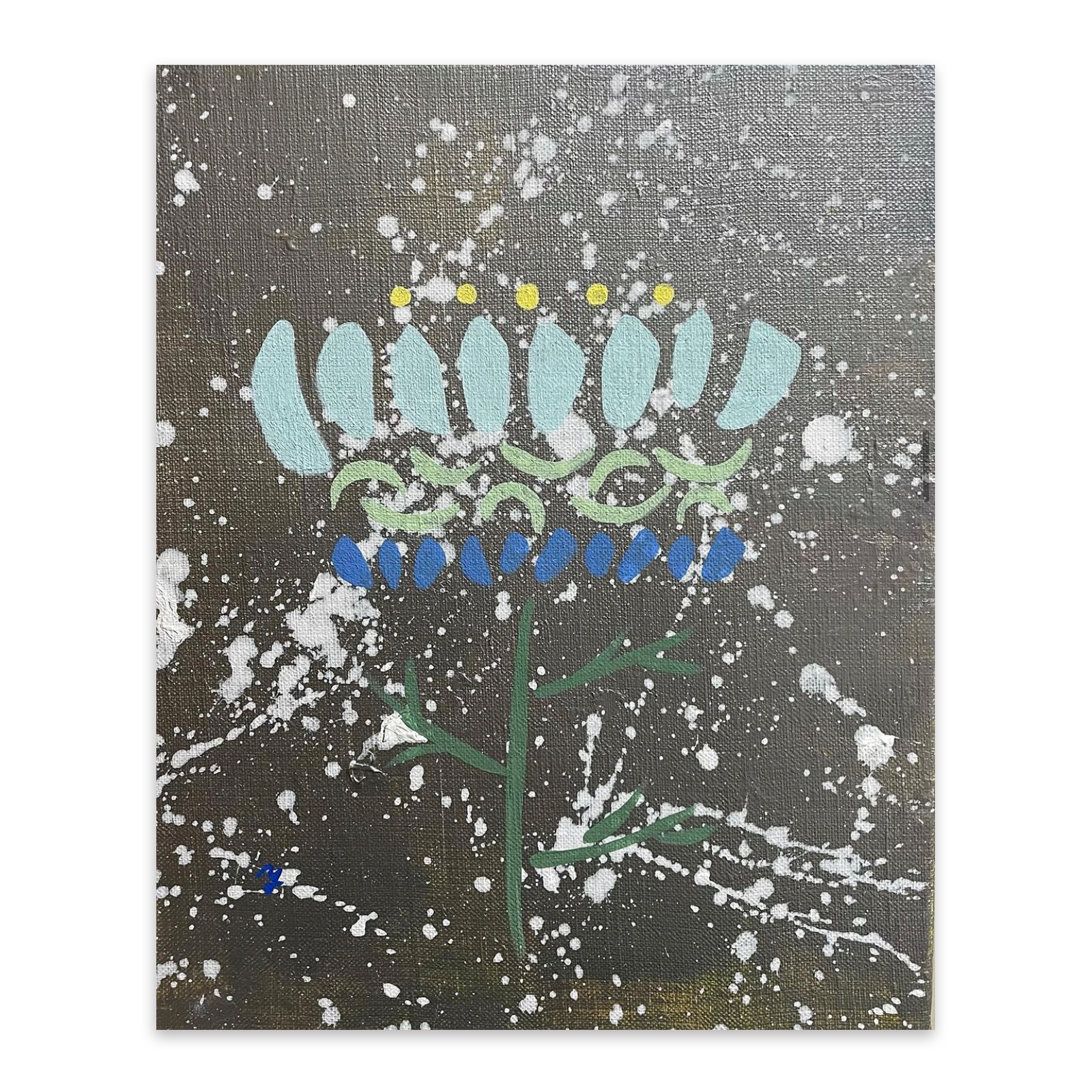 mix flower（silver） – 絵画レンタルサービスENOAL