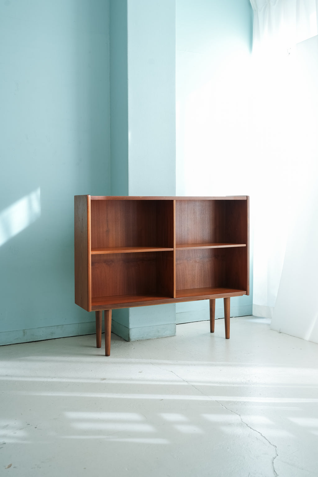 デンマークヴィンテージ ブックケース チーク材 本棚 北欧家具/Danish