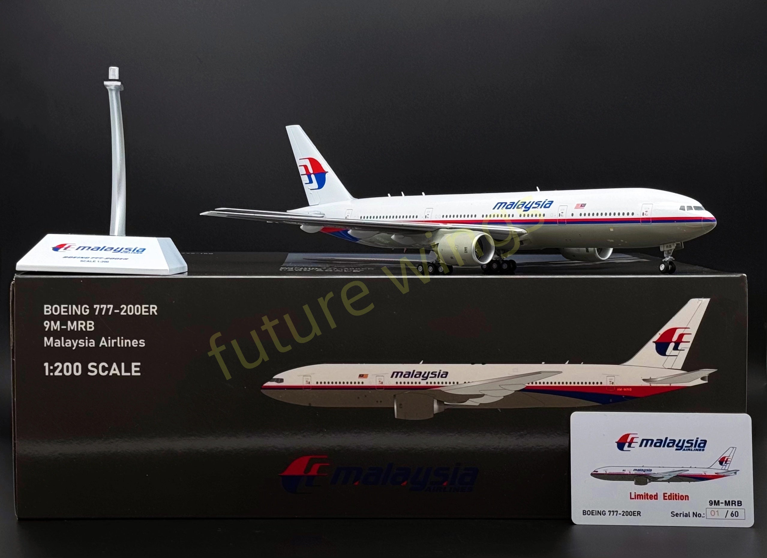1:200 JC Wings* Malaysia Airlines B777-200ER 9M-MRB Diecast