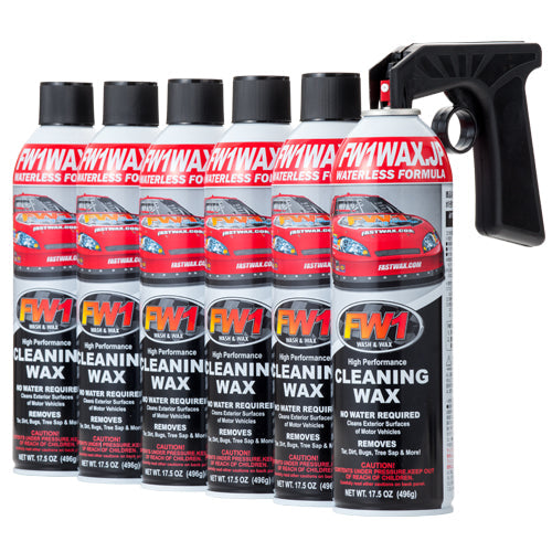 水なし洗車＆ワックス剤【FW1】6本セット(専用トリガー1個付き)