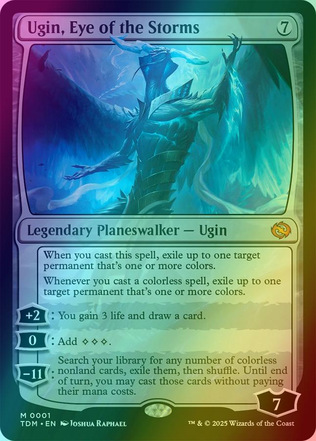 Ugin, Eye of the Storms [1] [Tarkir: Dragonstorm] [Foil] – Face to