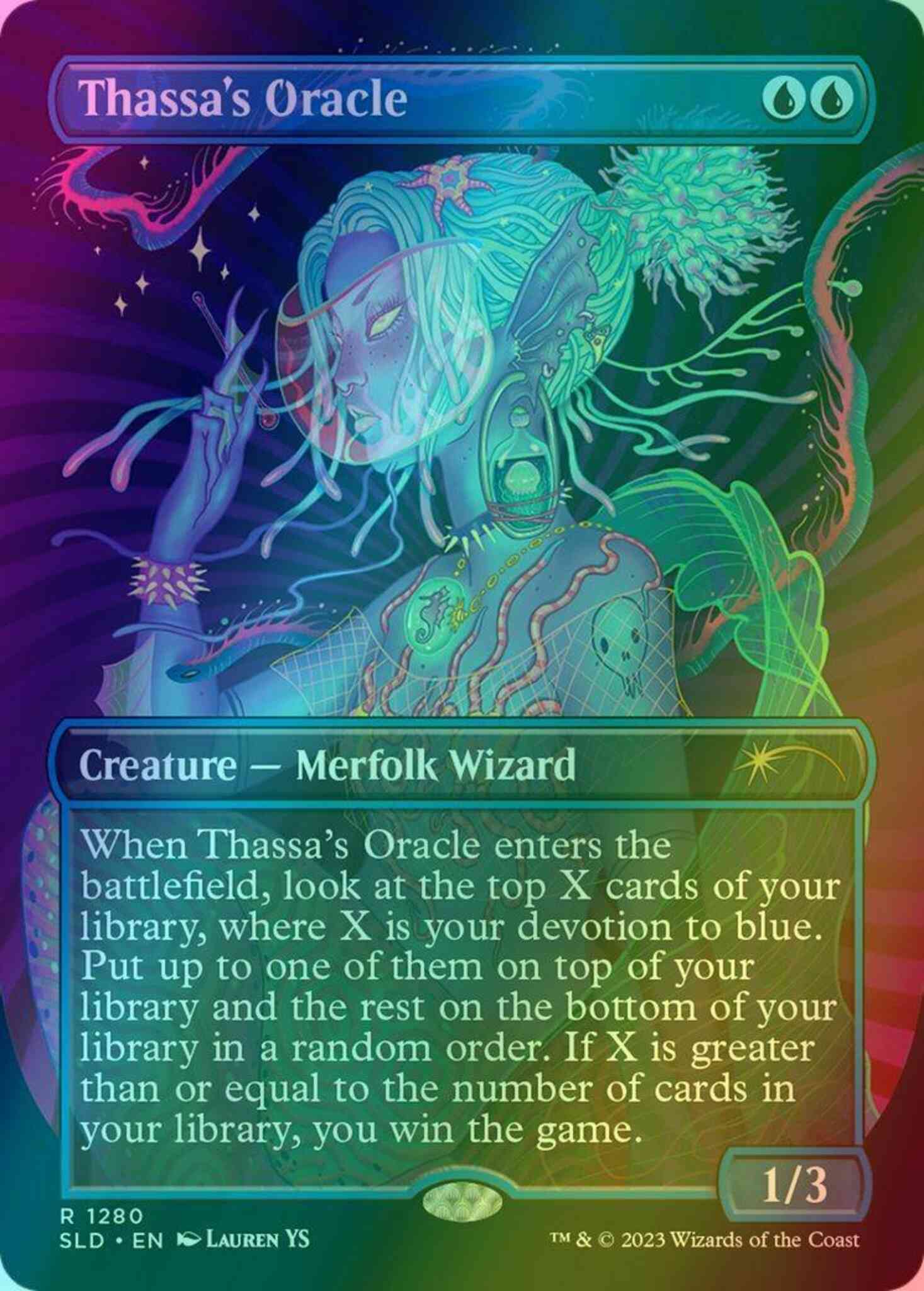 Thassa's Oracle [1280] [Borderless] [Cool Ocean Breeze] [Secret