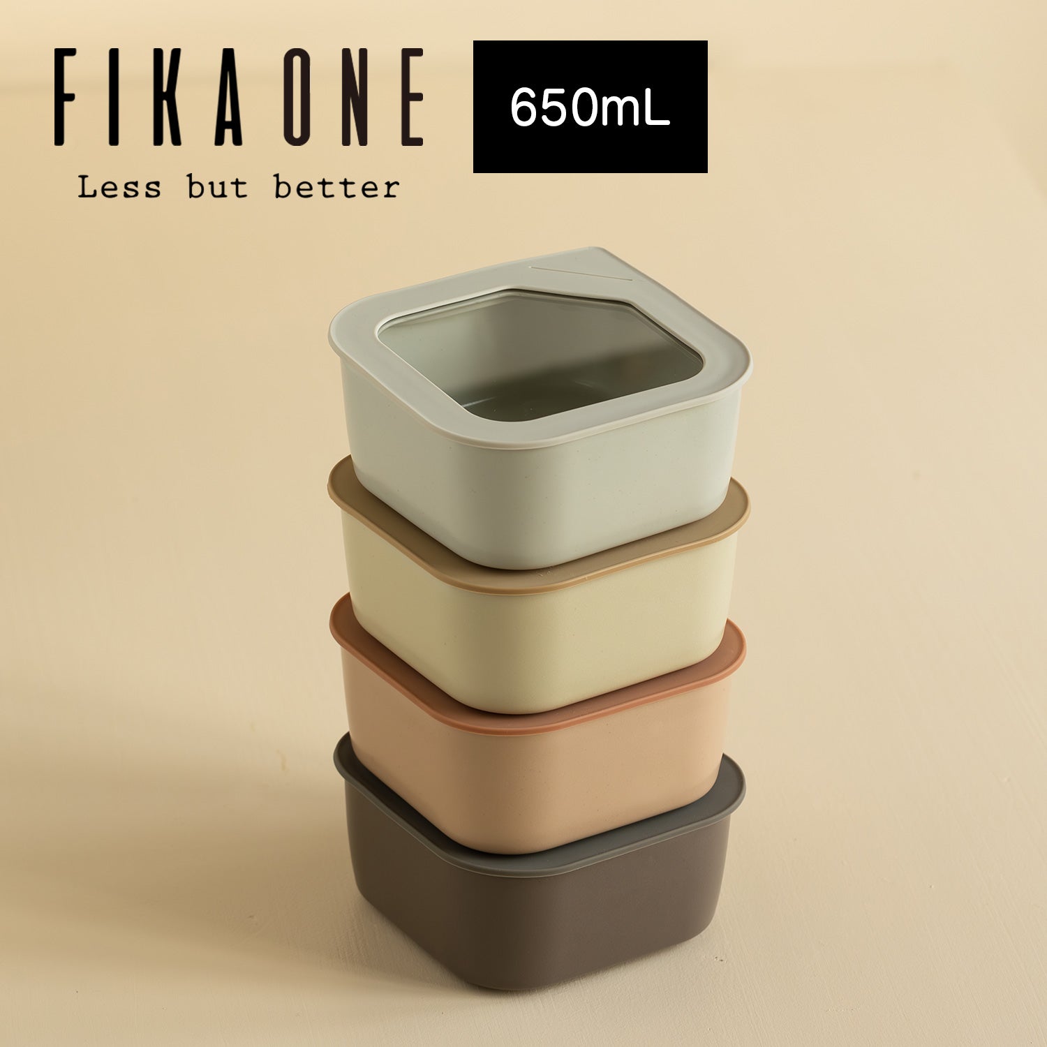 FIKA公式店】FIKA ONE 650ml 四角タイプ 単品 陶磁器製 陶器 食品 保存