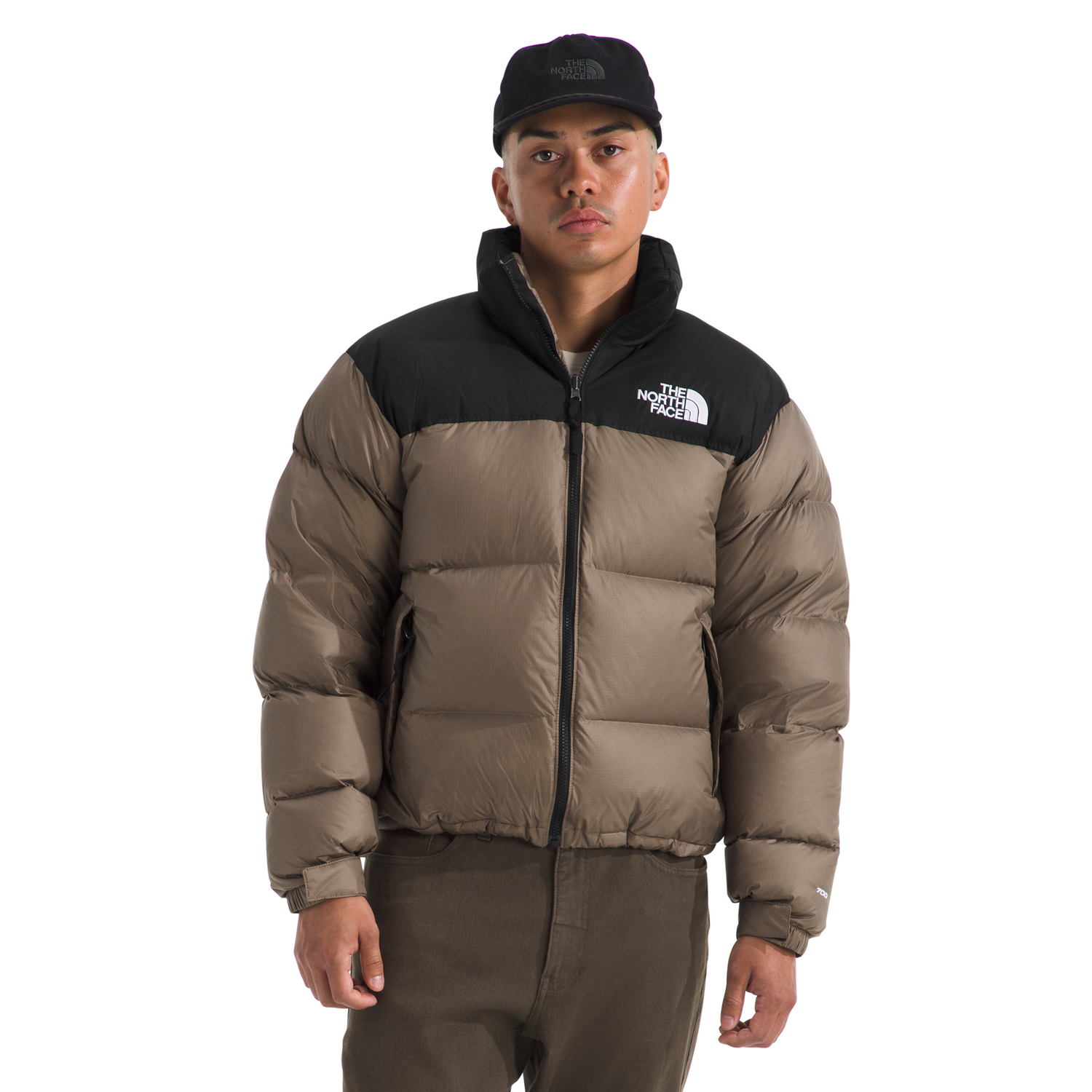 The North Face Men's 1996 Retro Nuptse Jacket in Mocha Brown/TNF Black