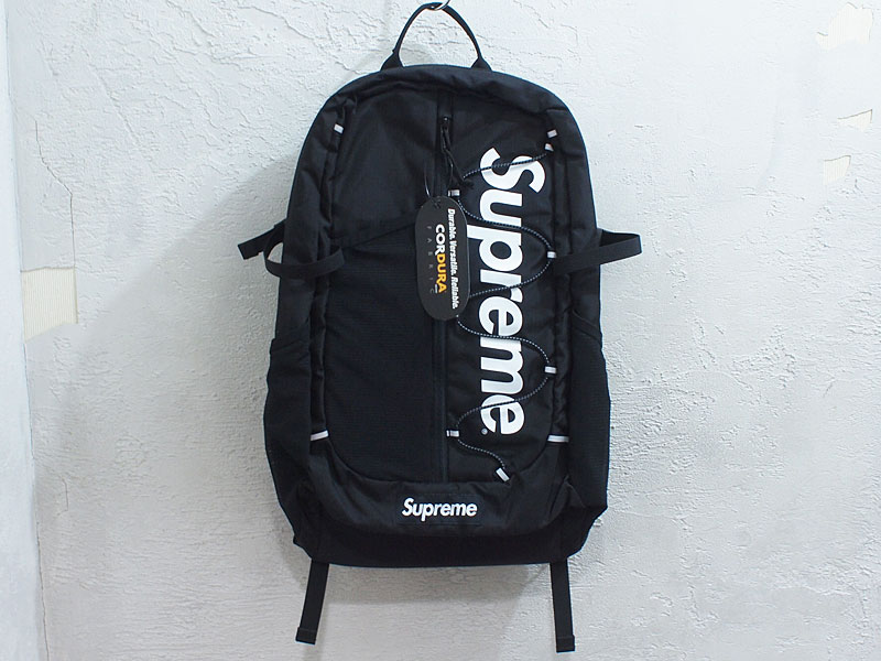 Supreme 'Backpack'バックパック 黒 Black ブラック 17SS ロゴ
