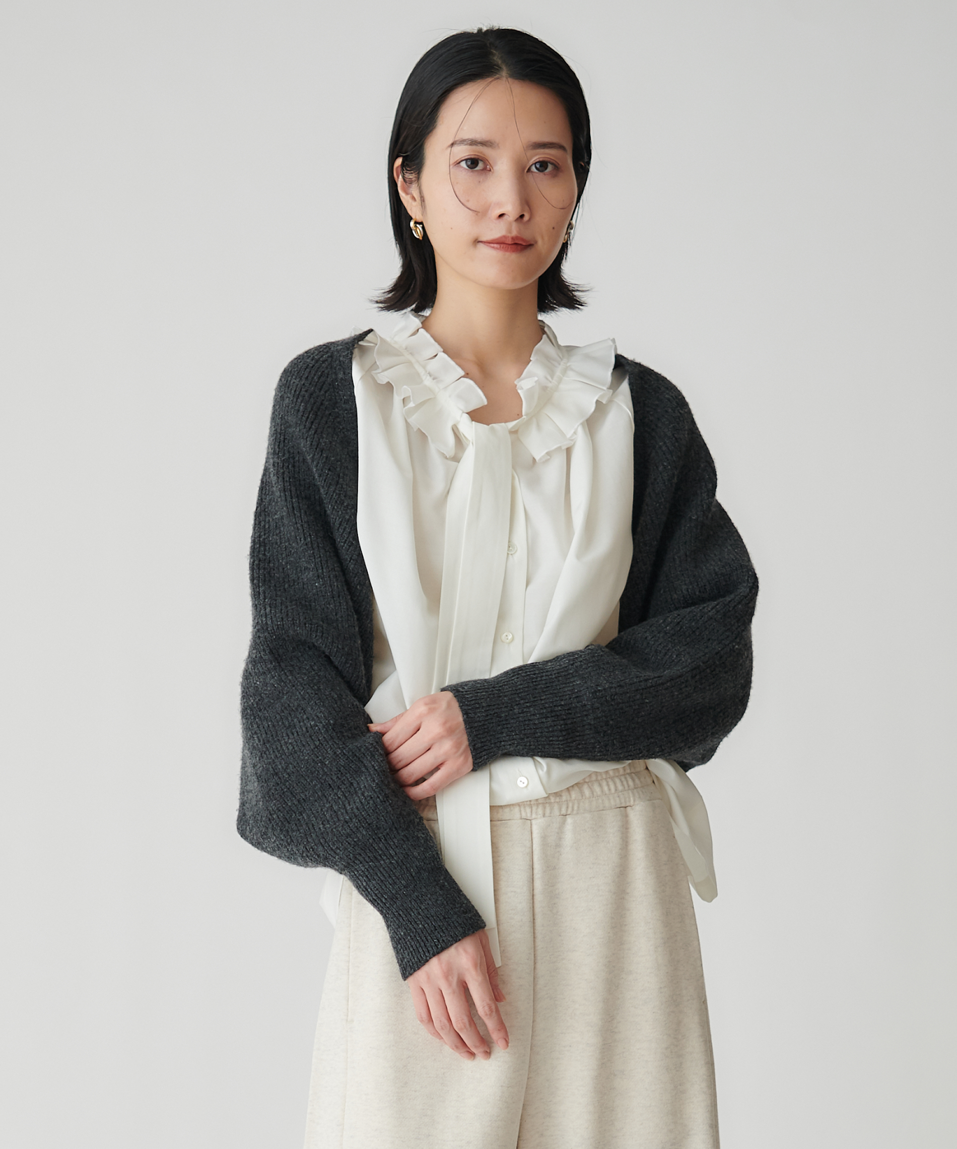 ウール混ボレロ – FACE SANS FARD