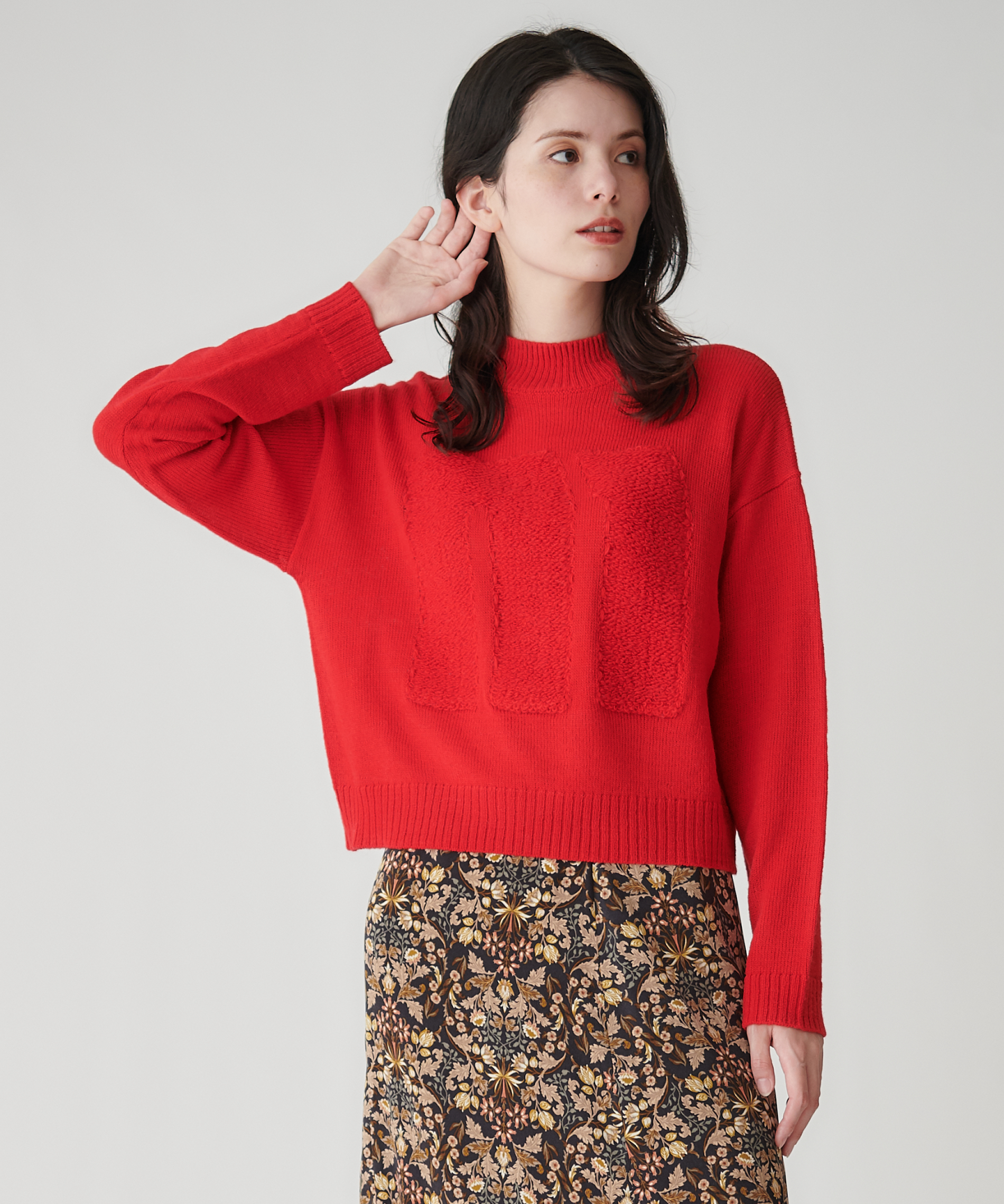 アルパカ混ロゴニット – FACE SANS FARD