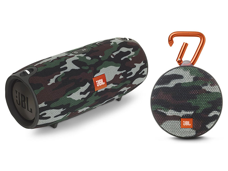 JBLの防水Bluetoothスピーカー「XTREME」などに、迷彩柄の“スクワッド