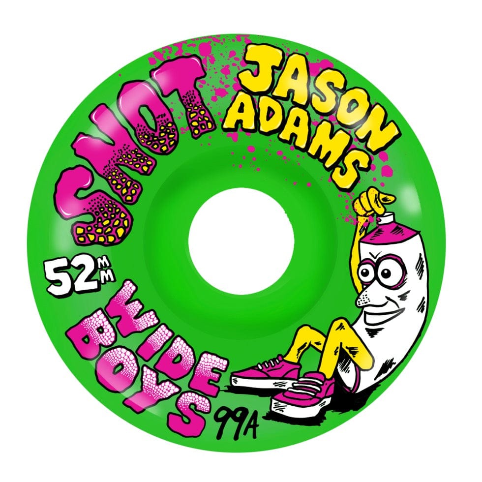 Snot Wheel Co. Jason Adams Wide Boys – 52mm Green 99a – Amateur