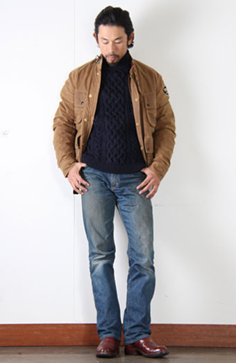 タートルネックアランセーターハンドニット 全3色【MAVAZI別注品