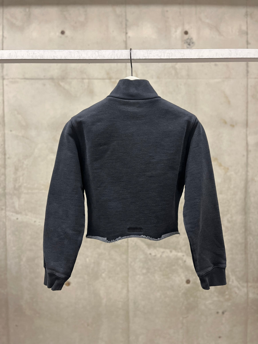 VETEMENTS(ヴェトモン) | UPSIDE-DOWN LOGO ZIP-UP HOODIE BLACK