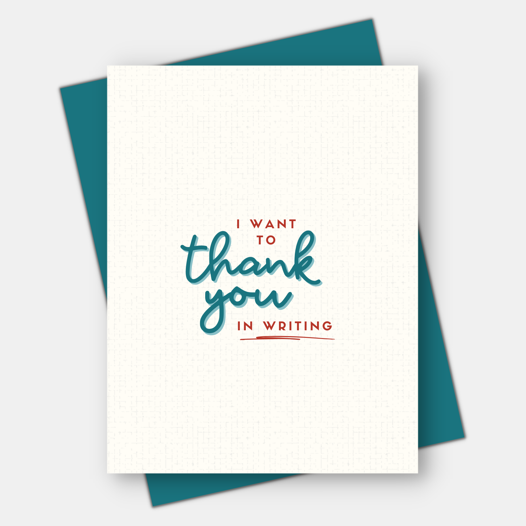 I Want to Thank You in Writing, Thank You Card – Age-Friendly Vibes