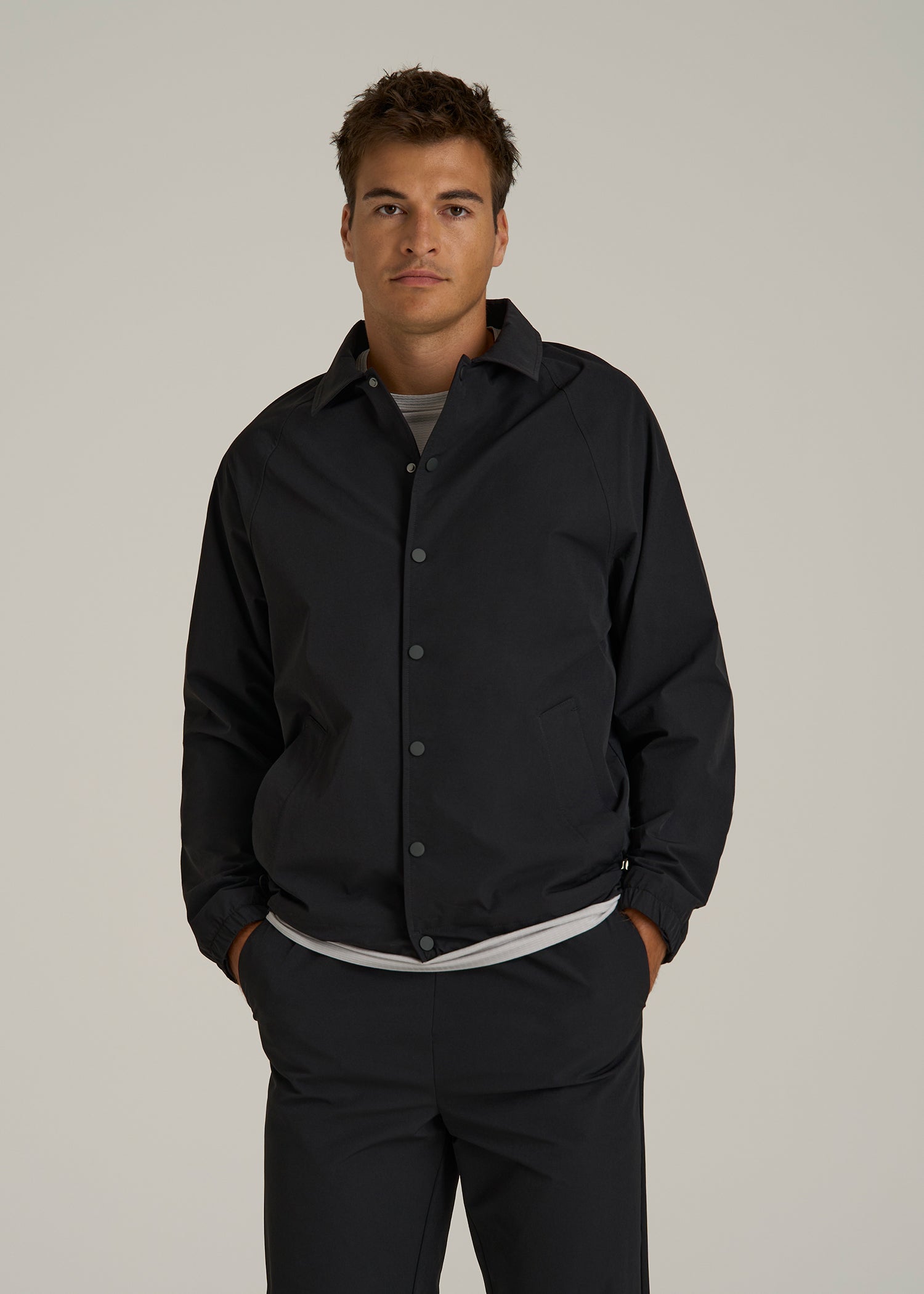 Flex Nylon Collared Jacket for Tall Men | American Tall