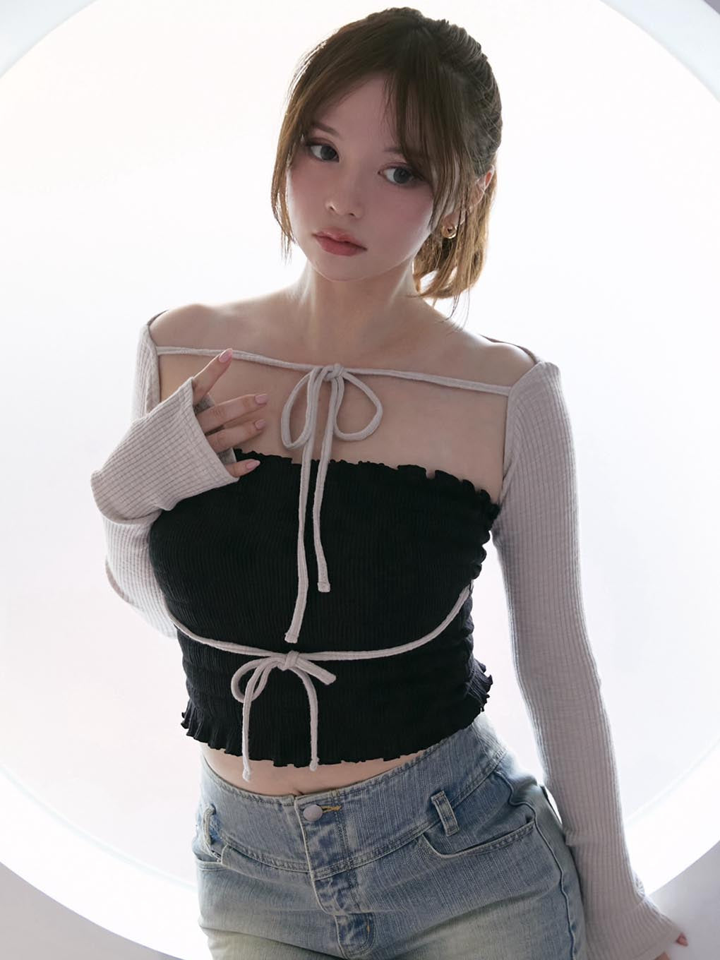 ANDMARY】Mei shirring tops