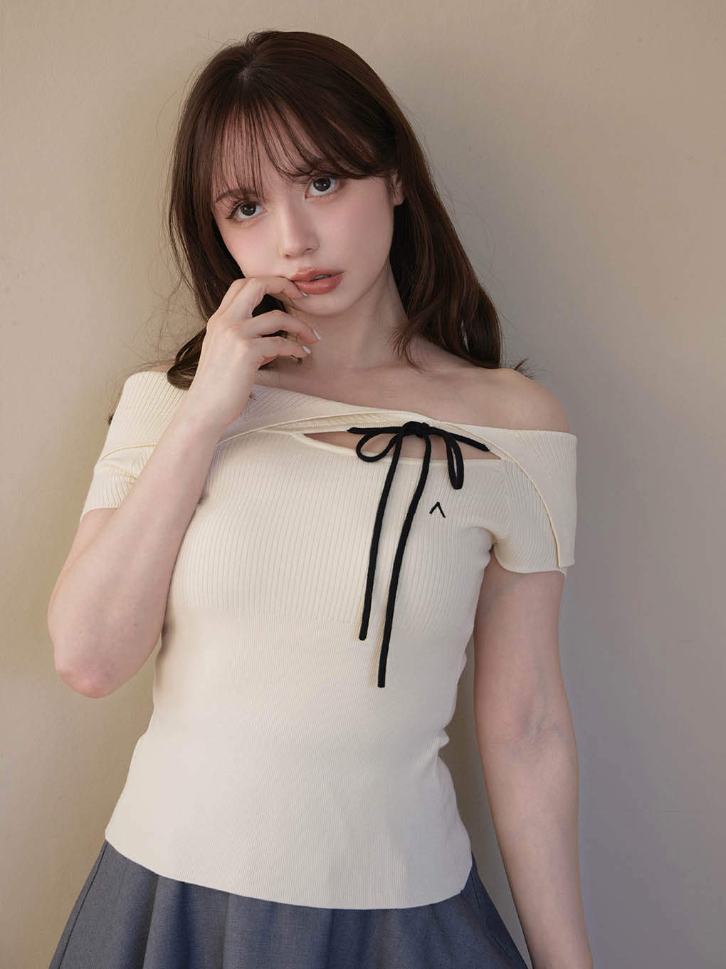 ANDMARY】Amari ribbon tops