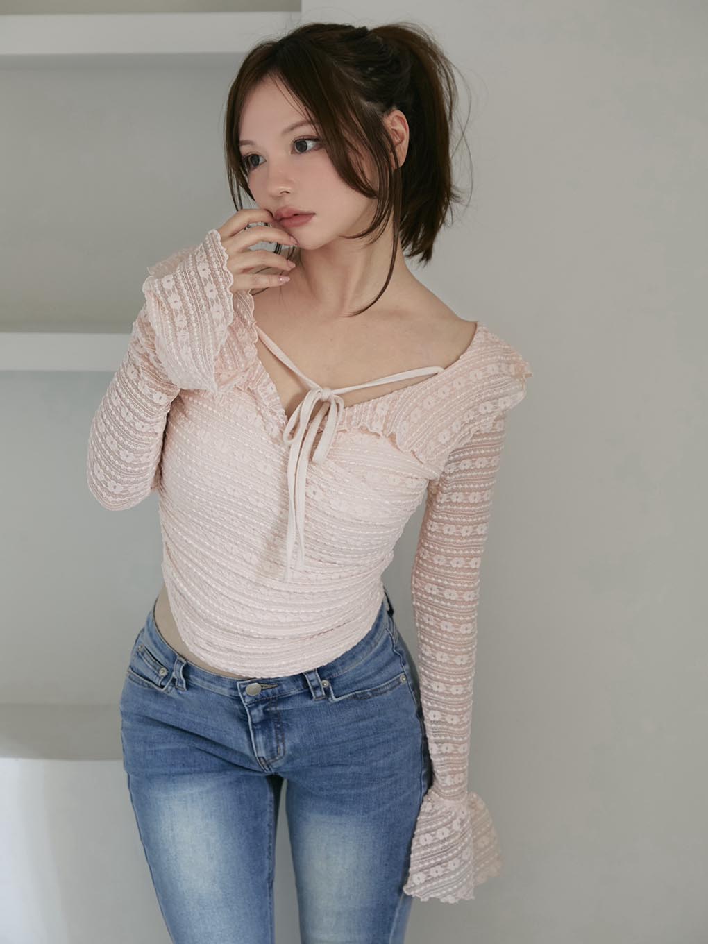 ANDMARY】Frill lacy tops