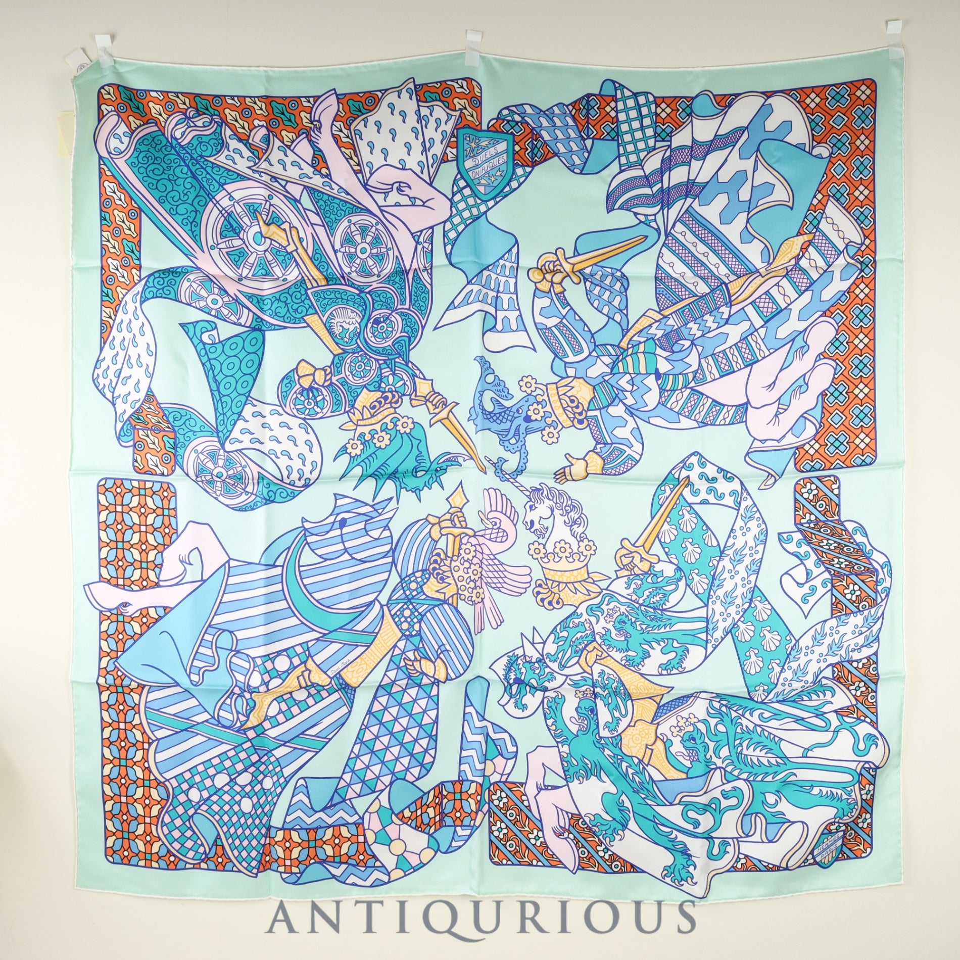 エルメス スカーフ カレ 90 夢見る決闘 SILK100% タグ | 東京銀座の