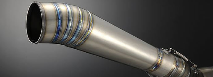 超軽量フルチタンGPスタイルメガフォンサイレンサー | バイク