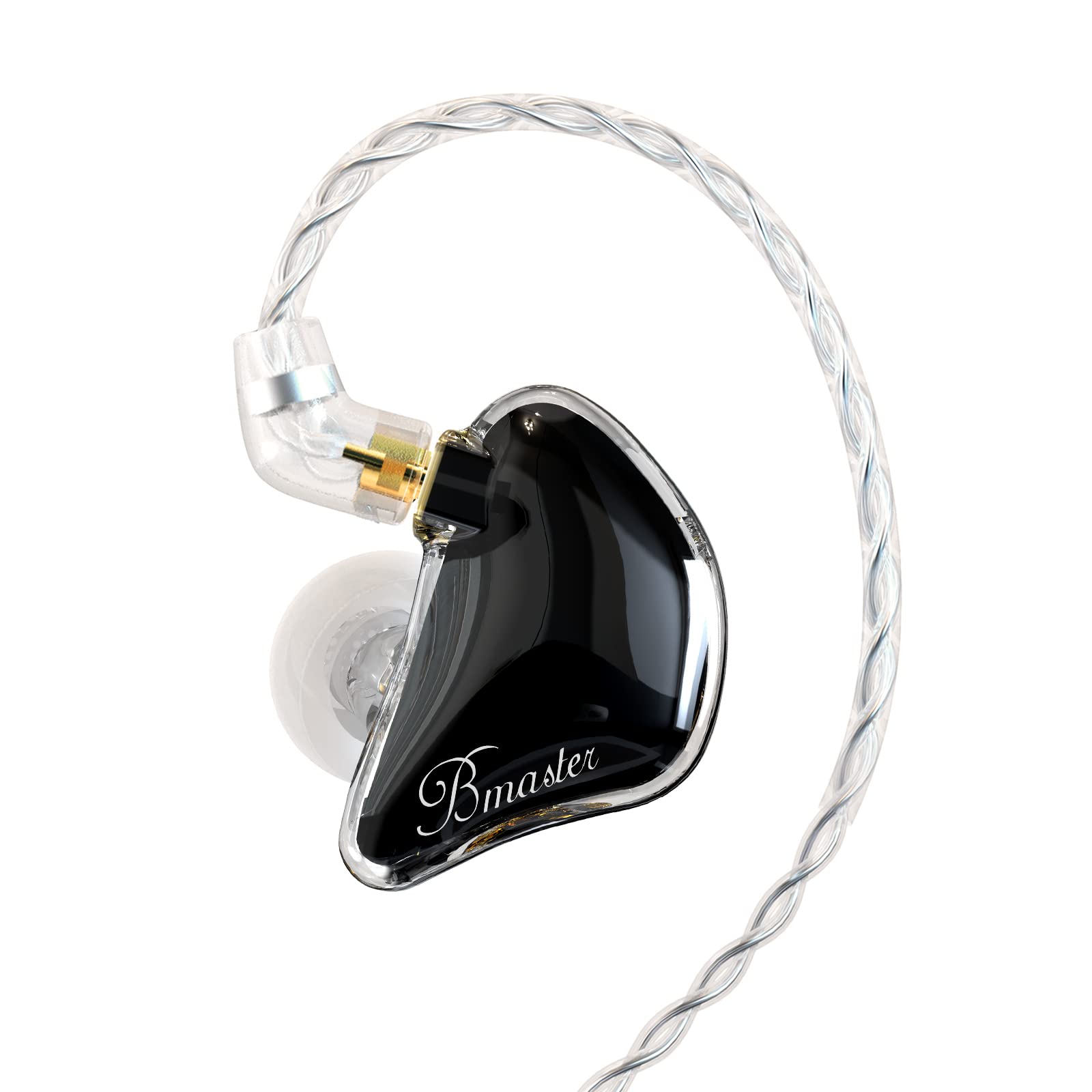 BASN Bmaster Triple Drivers in Ear Monitor Headphone (Clear Black