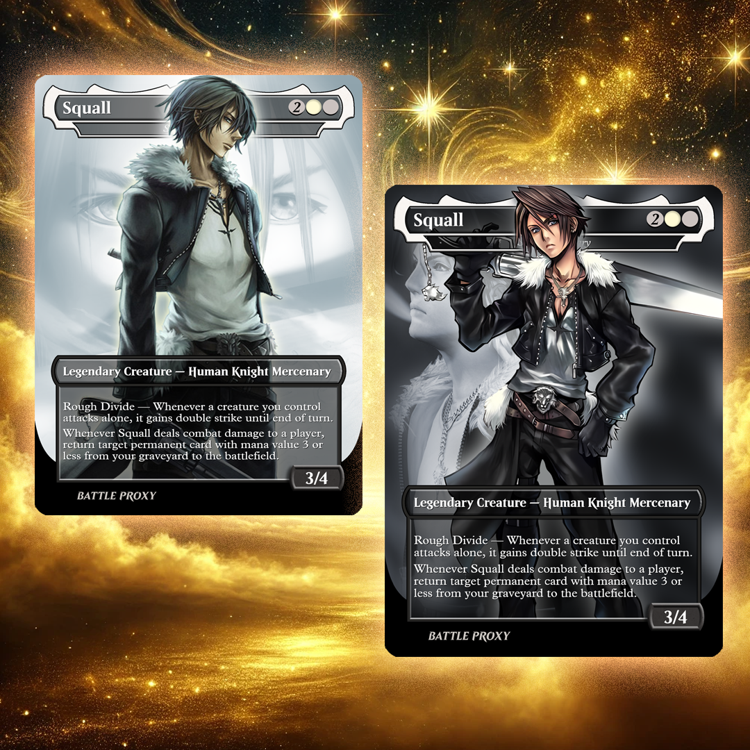 MTG Custom Proxy - Squall, SeeD Mercenary – Final Fantasy – Battle