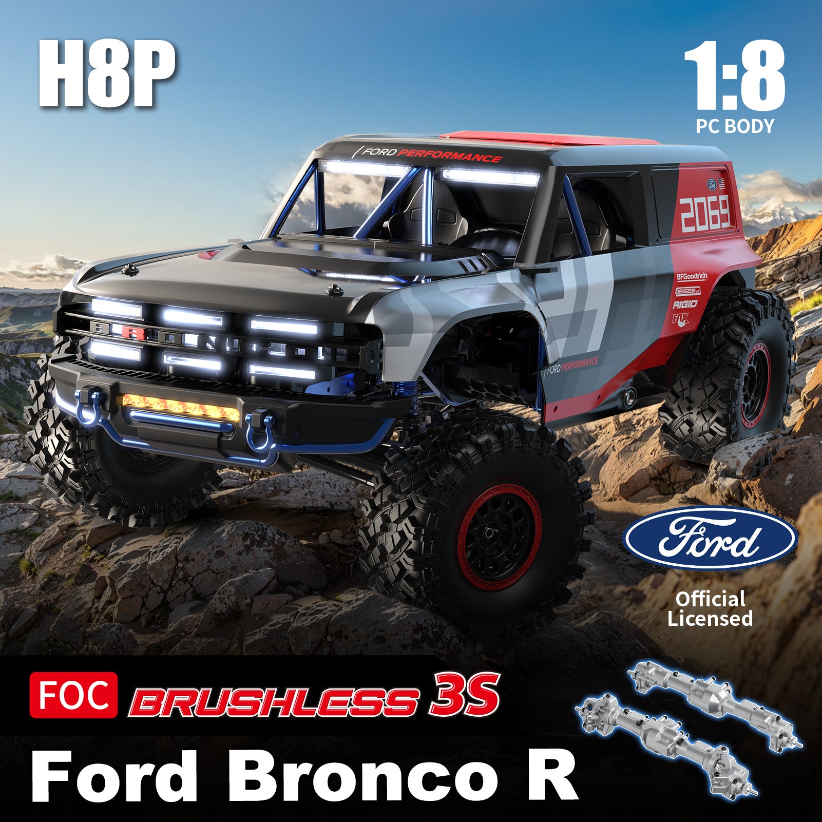 MJX Hyper Go H8P Ford Bronco R Baja 1000 – 1/8 Scale Brushless RC
