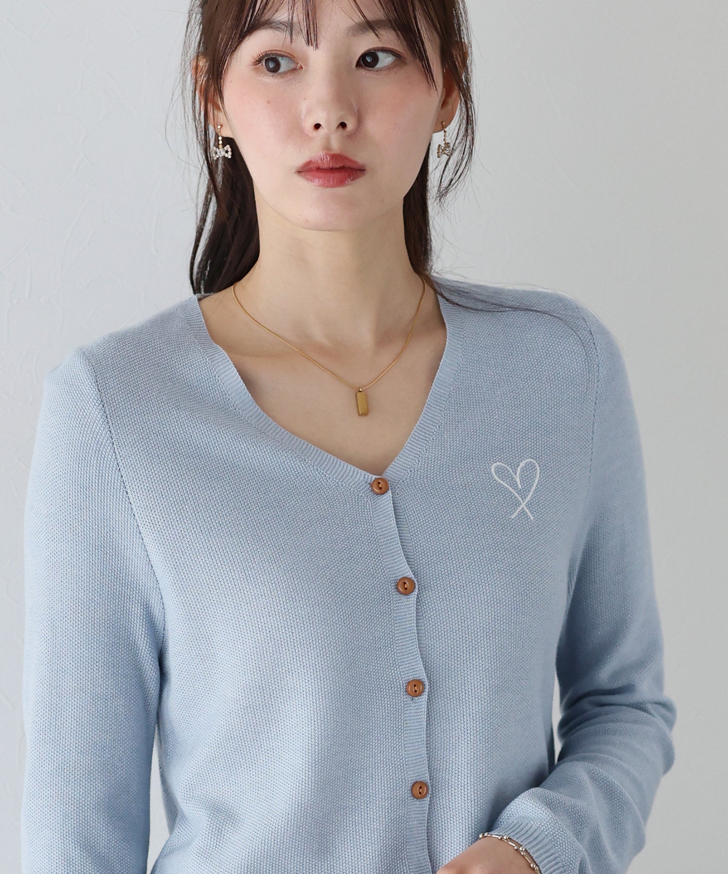 SALE】ハート刺繍カーディガン – BLUE ONLINE