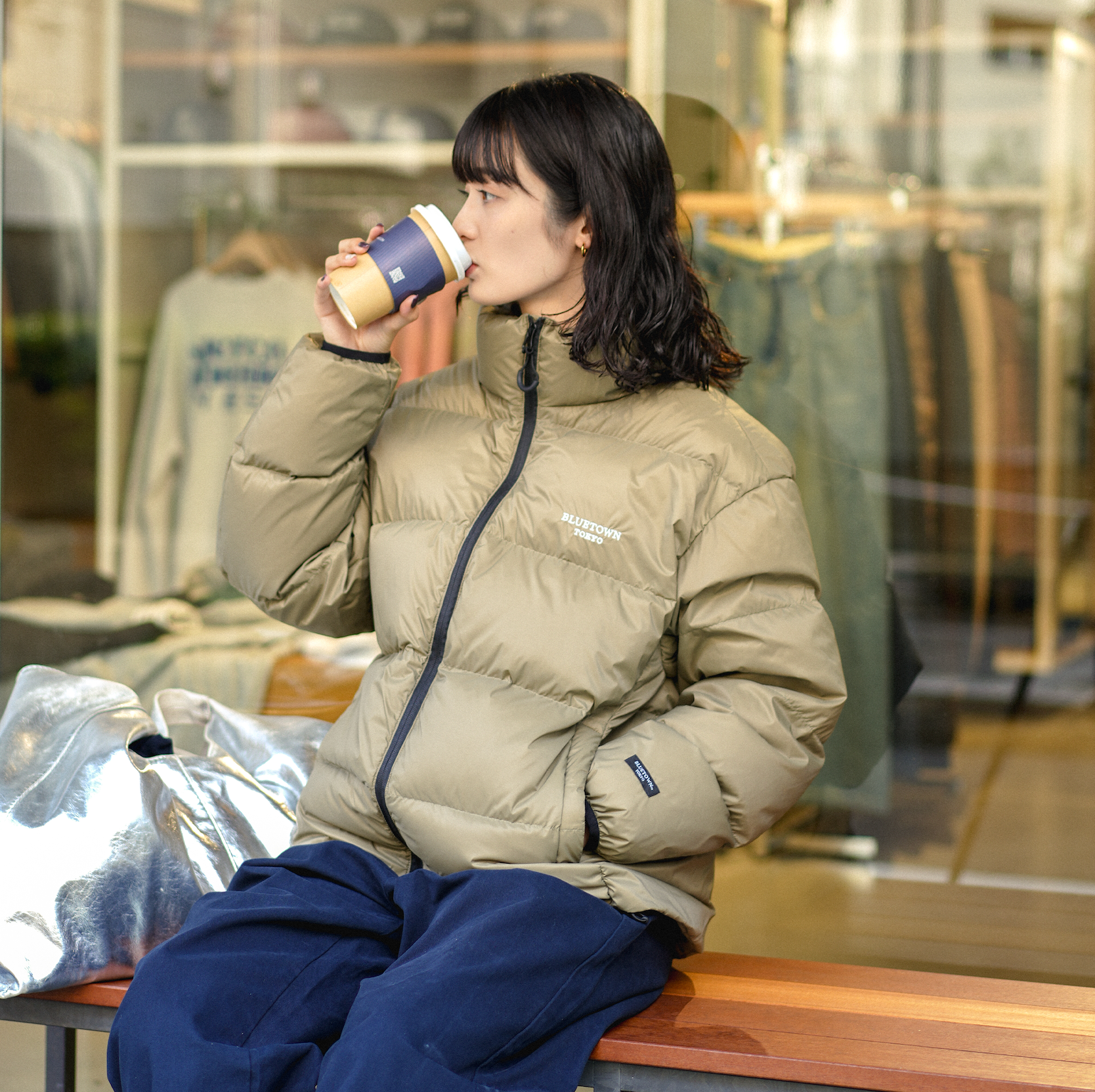 BLUETOWN ボリュームショートダウン B3400 シティガール シティボーイ