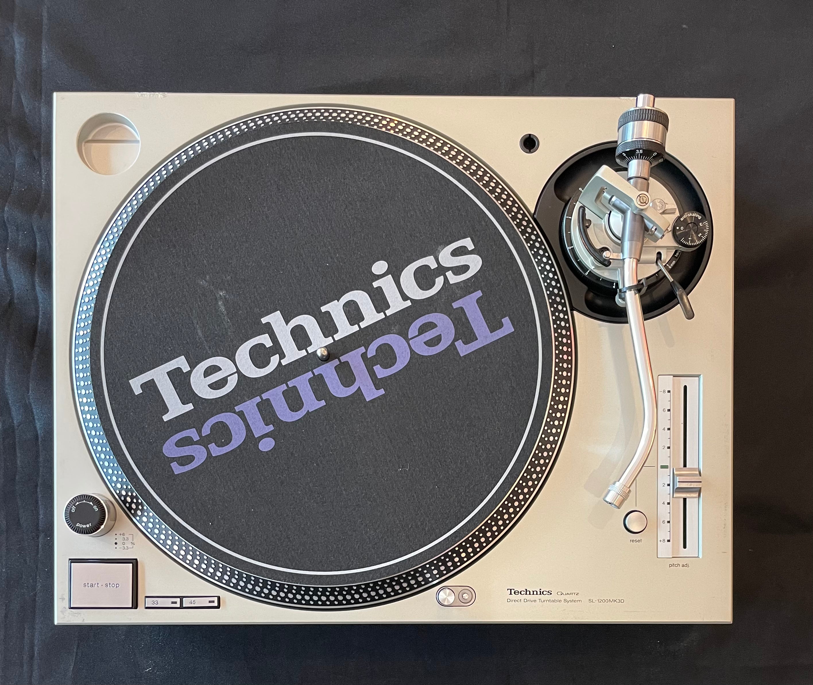 Second Hand) Technics SL-1200MK3D Silver Direct Drive Turntable