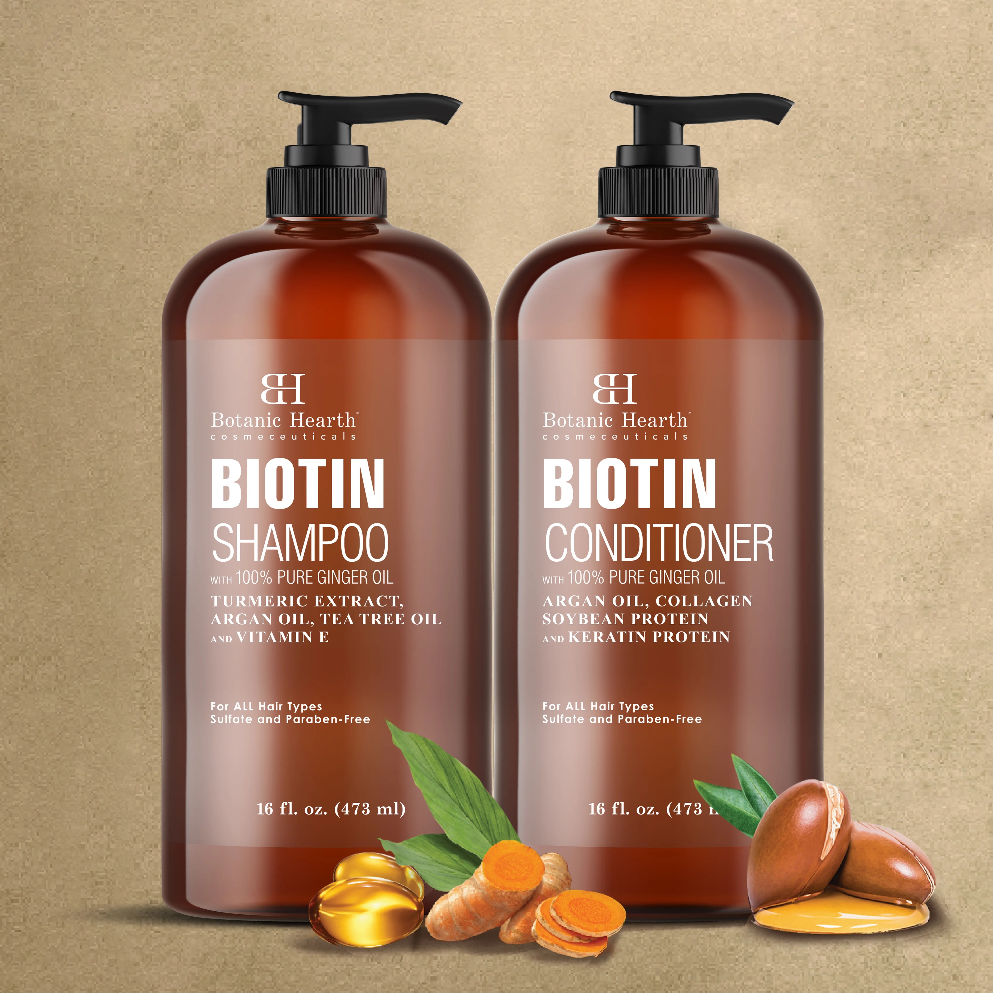 Biotin Shampoo and Conditioner Set | Botanic Hearth