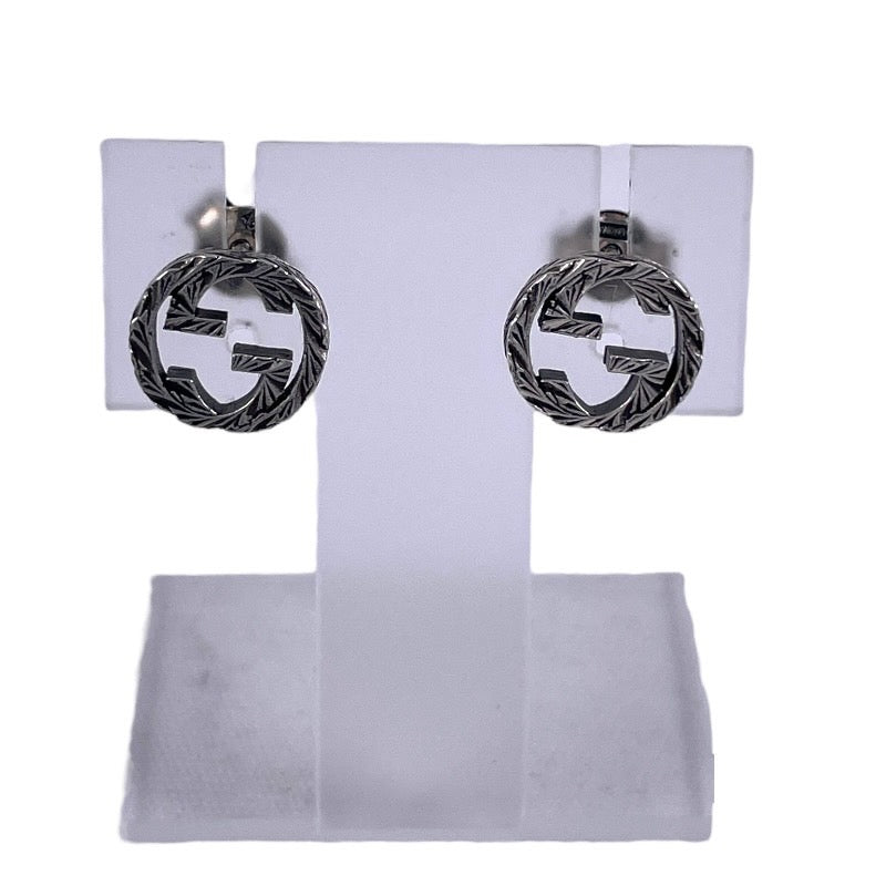 GUCCI】グッチ インターロッキングG 457109 ピアス シルバー925メンズ