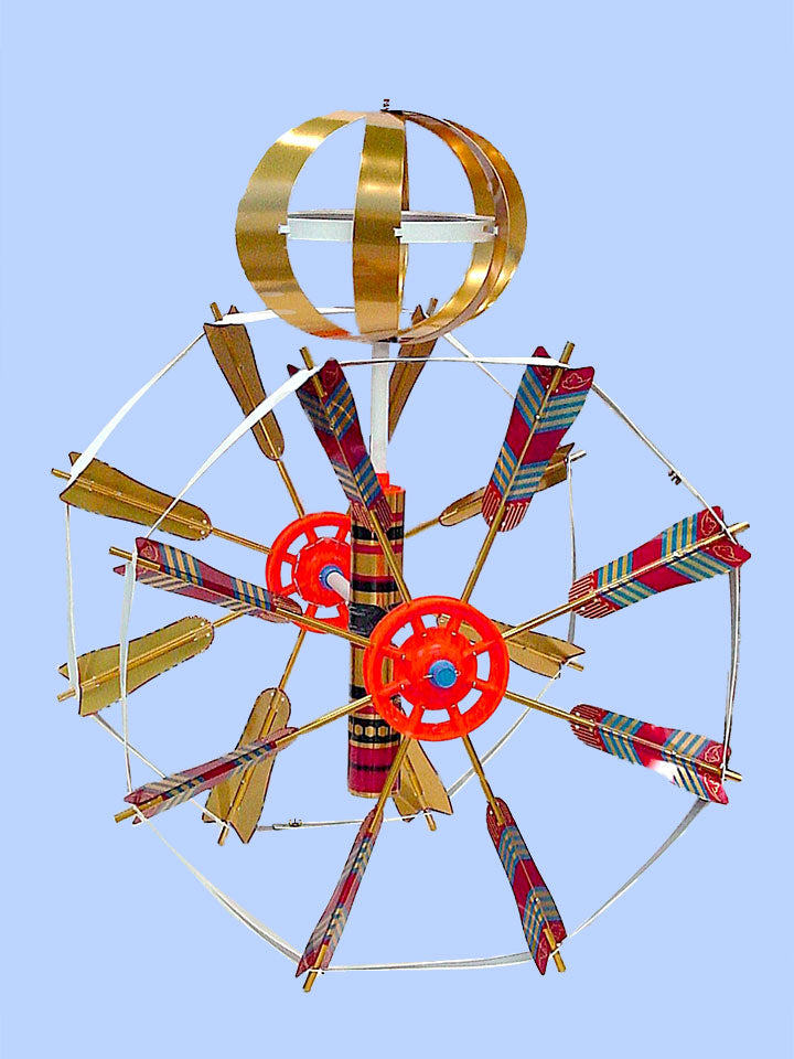 五月幟備品 鯉のぼり用矢車単品4m、5m鯉のぼりセット用 3号ブリキ矢車