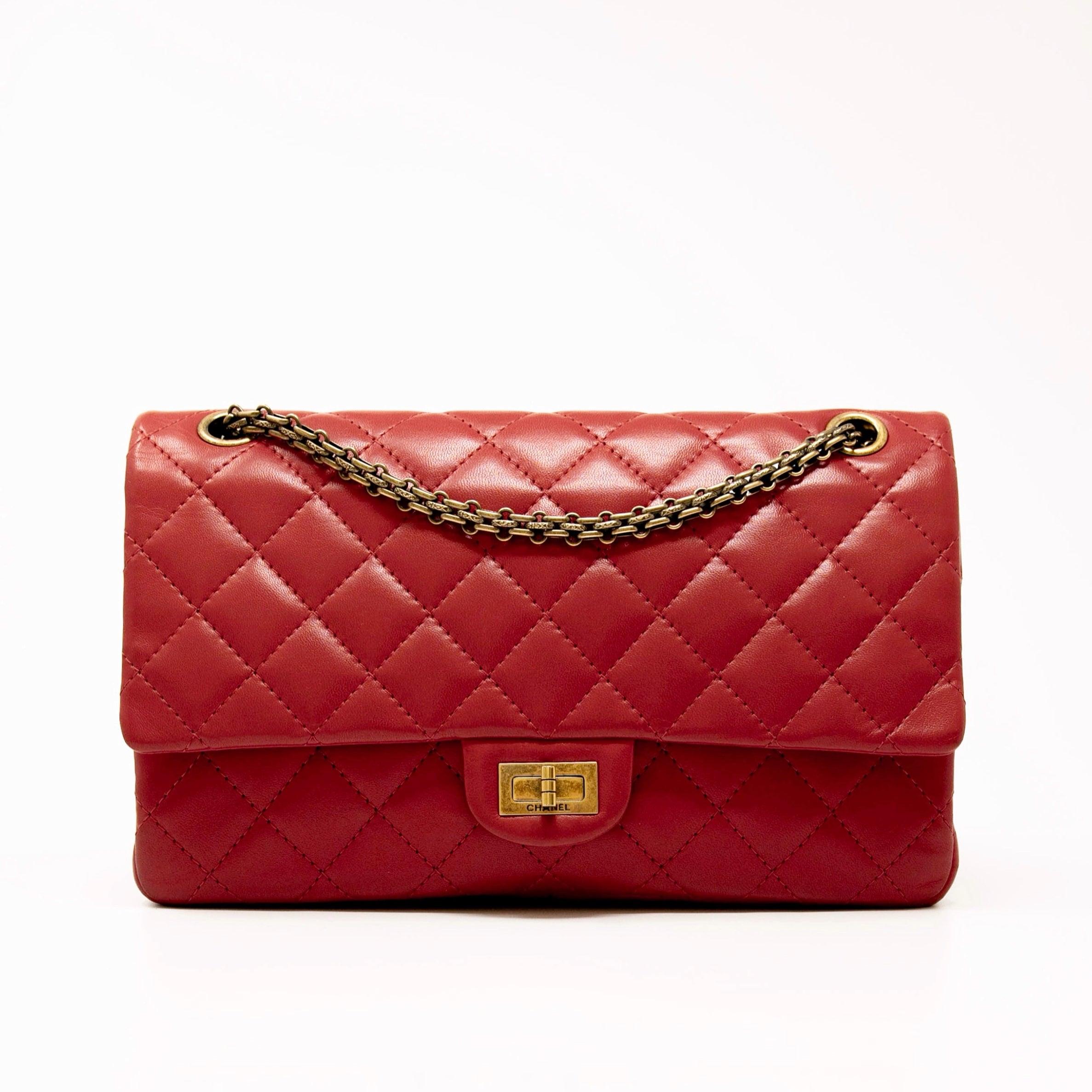 Chanel Red Lambskin 2.55 Reissue 226 | Jadore Couture
