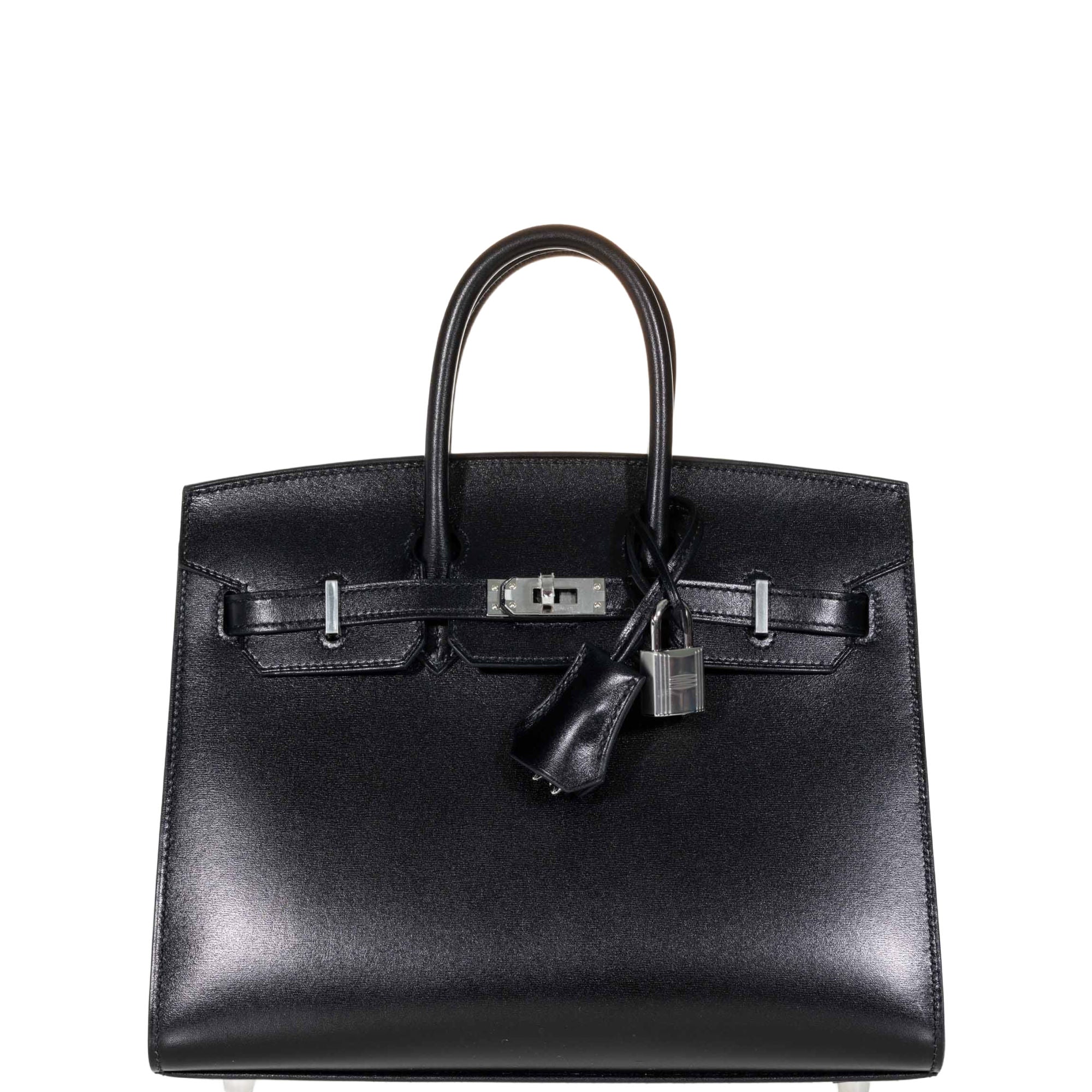 Hermès Birkin 25 Sellier Black Box Calf Palladium Hardware | JANEFINDS
