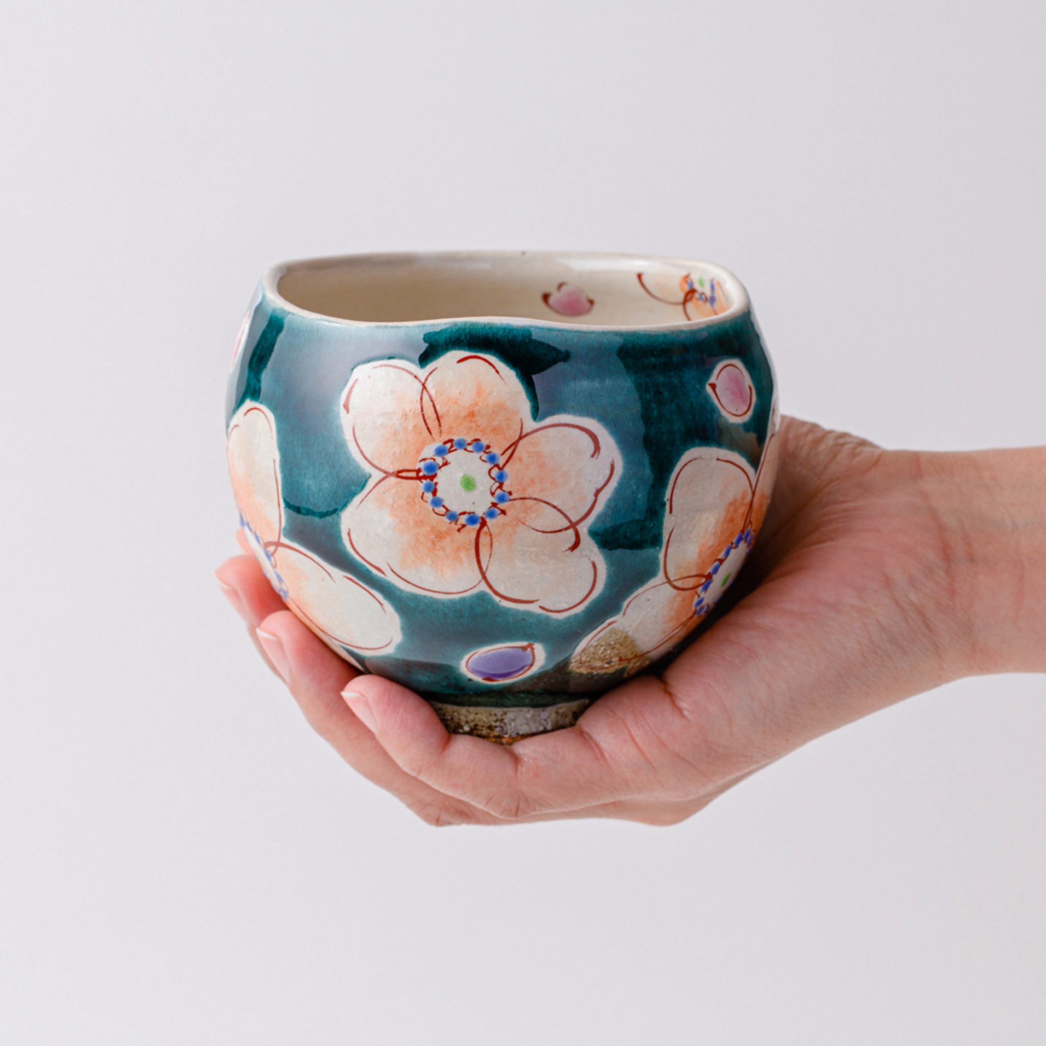 九谷焼 | いっぷく碗 | 釉彩花うらら | 虚空蔵窯