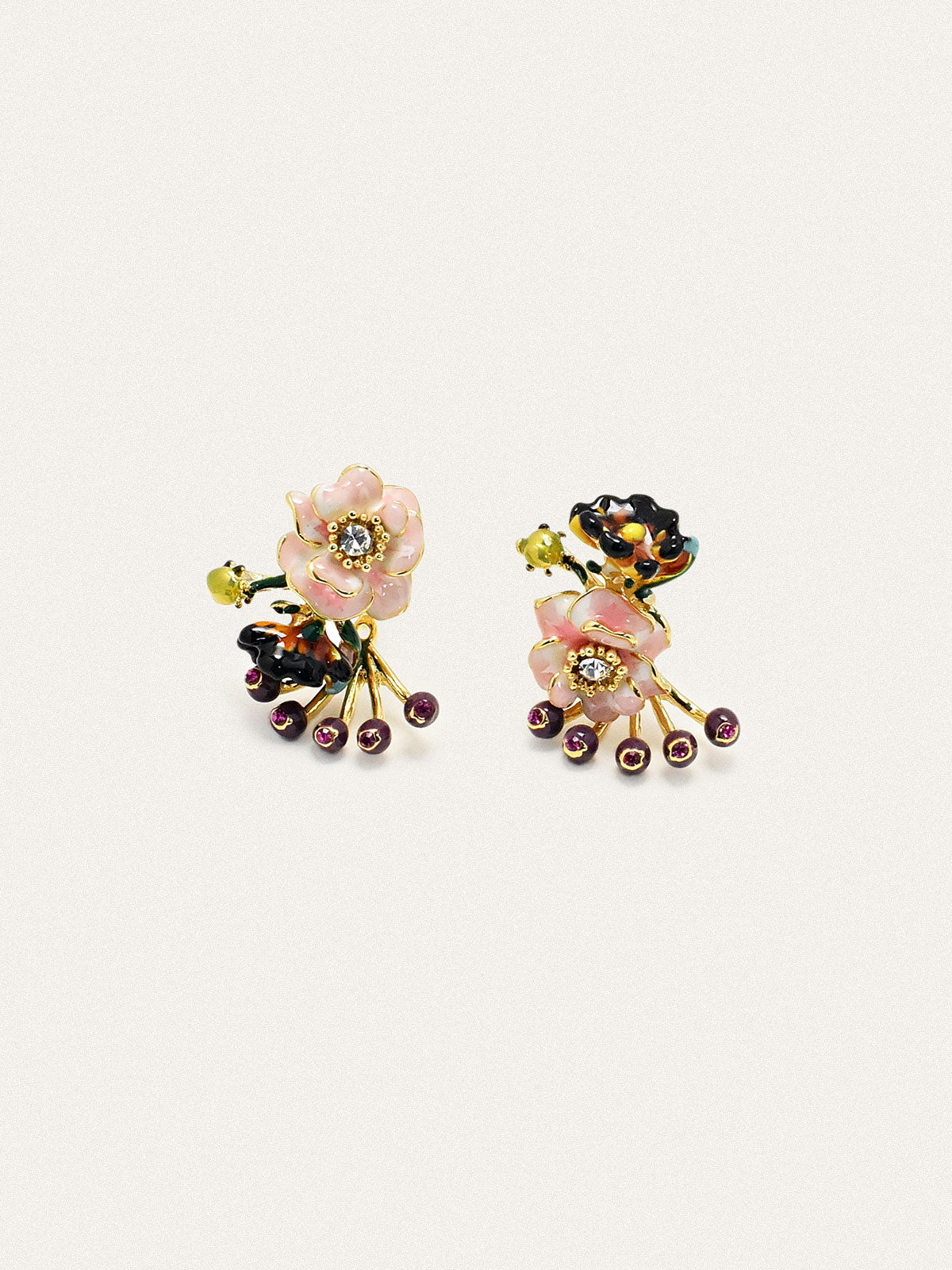 Art Deco Inspired Iris Flower Studs – JEWLIOR