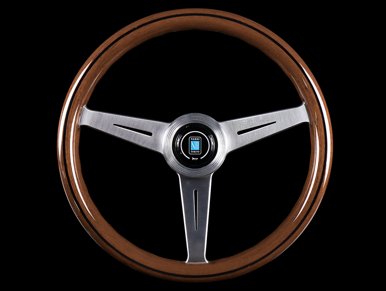 Nardi Classic Wood 360/390mm Steering Wheel w/Satin Spokes - JHPUSA