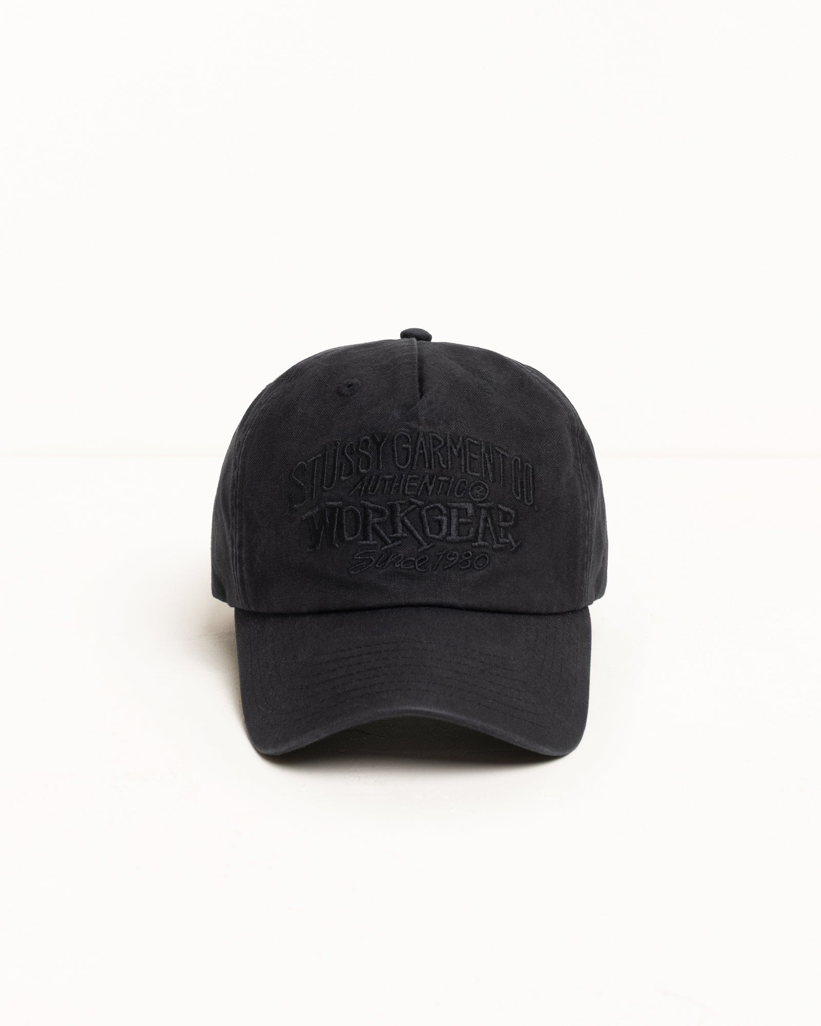Mid-Depth Workgear Waxed Snapback – Black | Headwear | Stüssy Japan