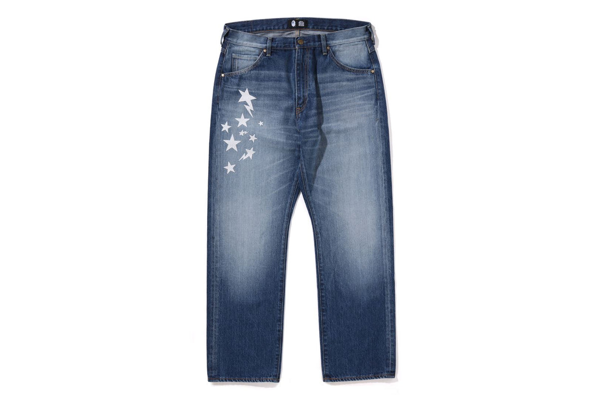 BAPE X BLACK EYE PATCH 】LOOSE FIT DENIM PANTS | bape.com