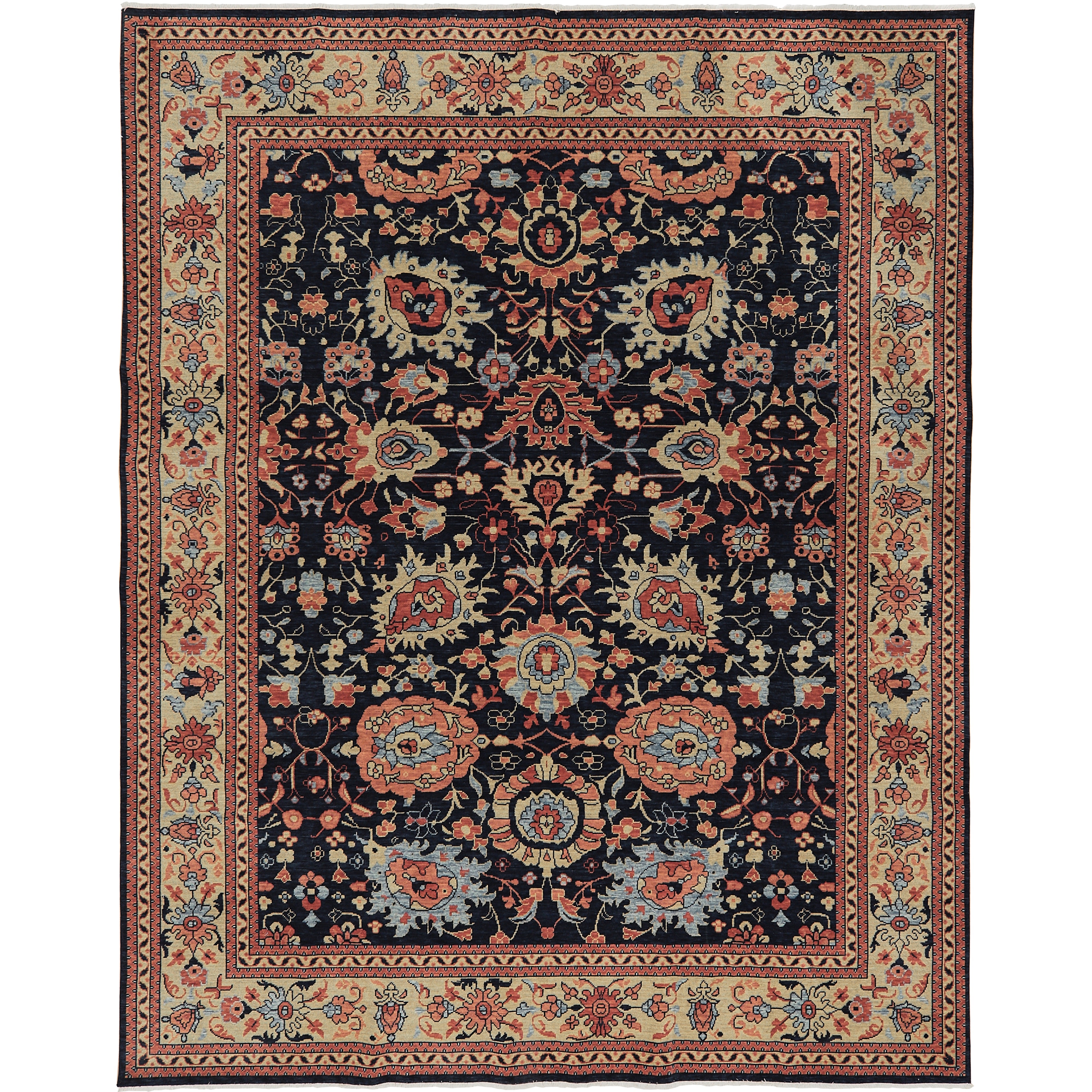 8' x 10' Vintage Turkish Rug, Blue - Guinevere | Kuden Rugs