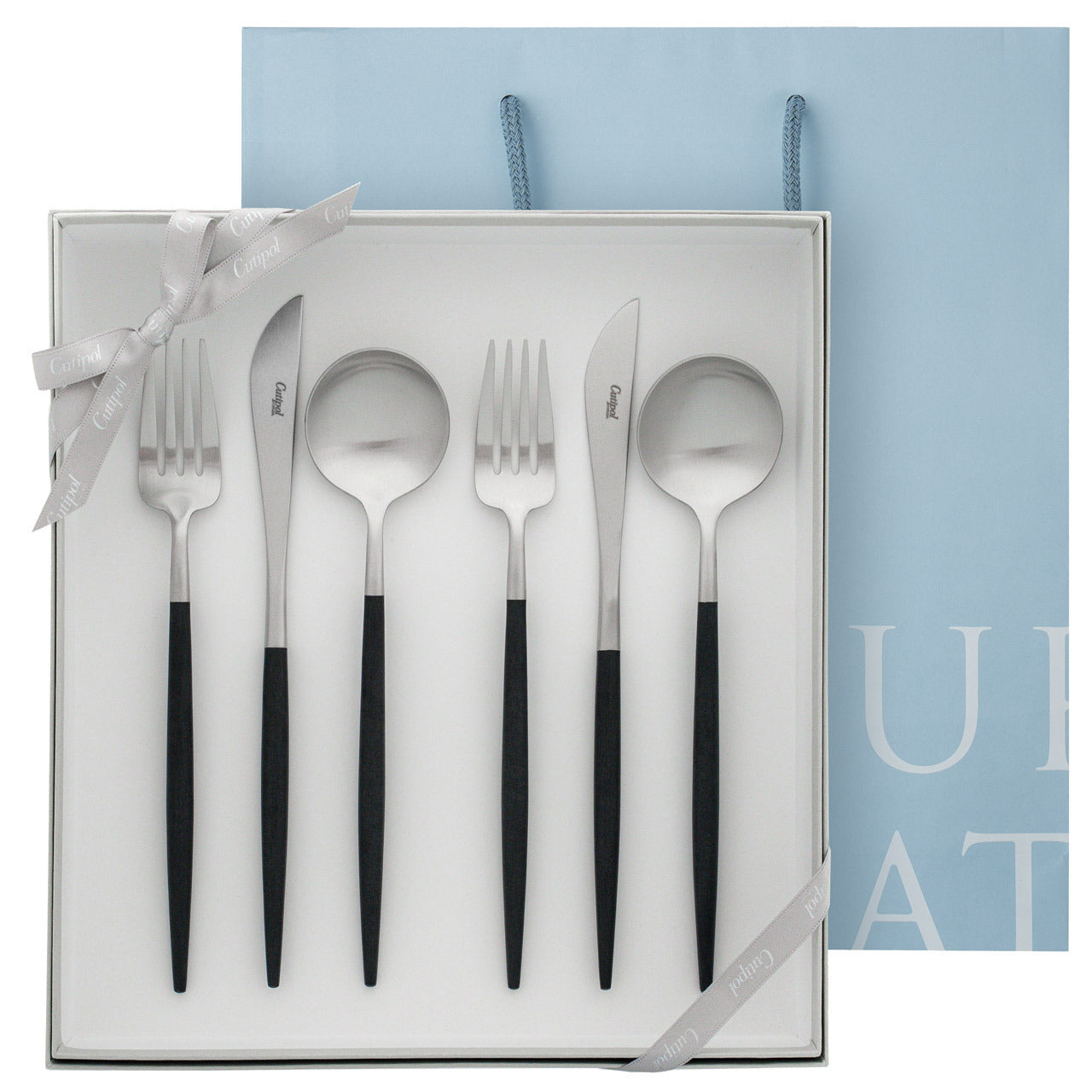 クチポール GOA/ゴア ディナー 6本 ギフトセット ブラックシルバー 白