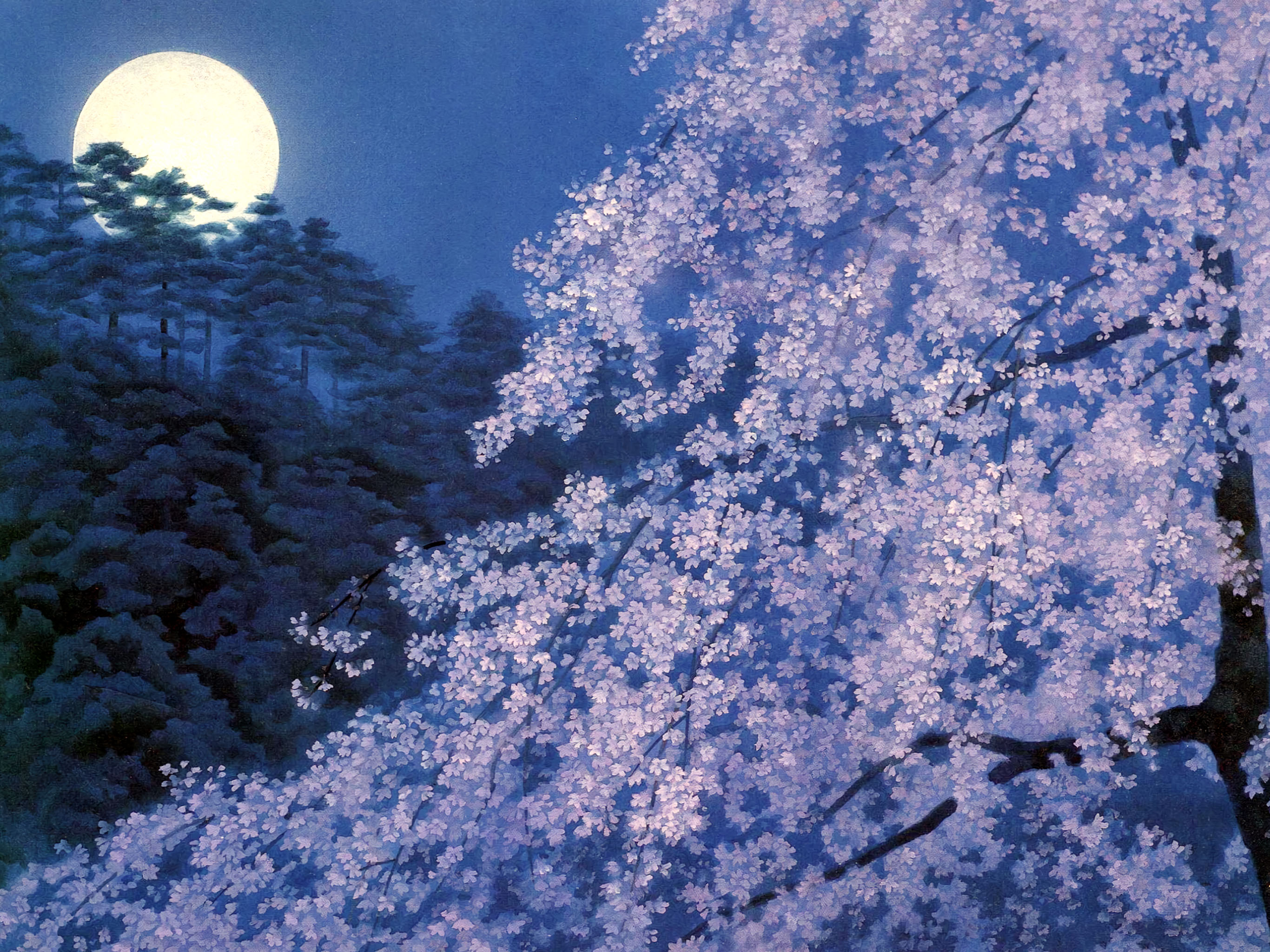 東山魁夷 / 宵桜 | 壁紙ギャラリー KAGIROHI