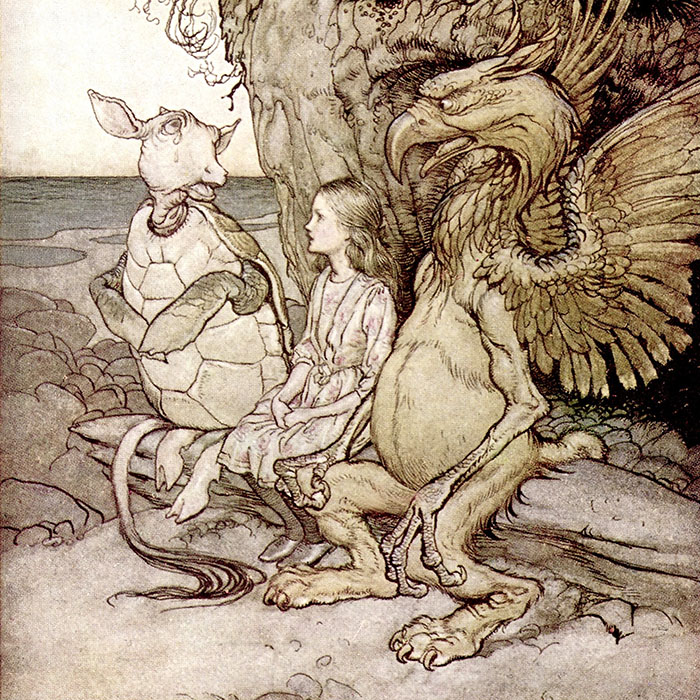 アーサー・ラッカム / 不思議の国のアリス The Gryphon and the Mock