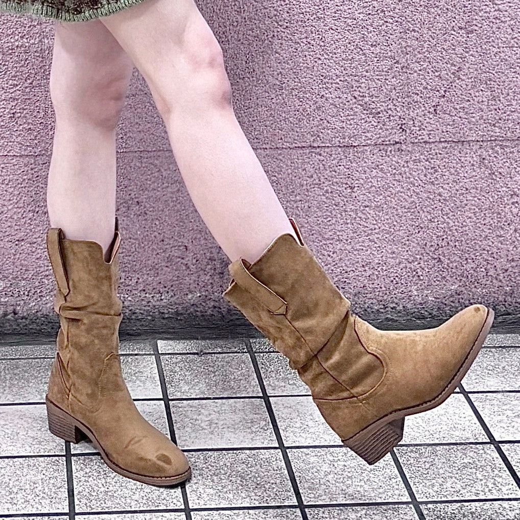 スウェードウエスタンブーツ KR12750