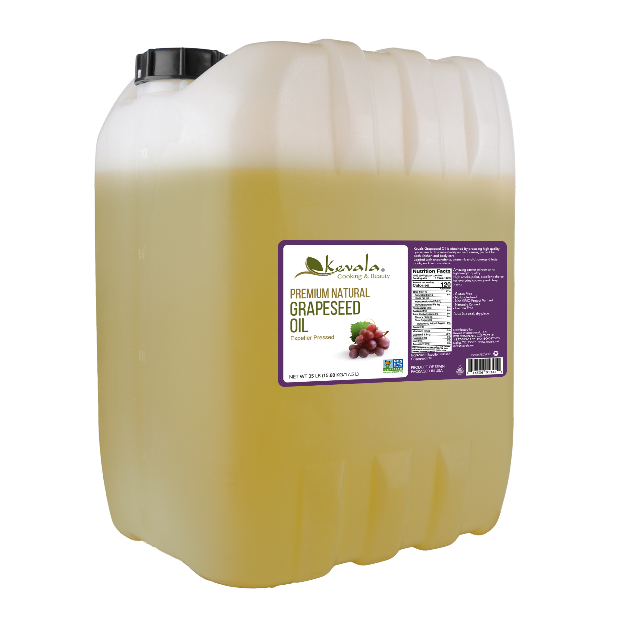 Grapeseed Oil 35 lb – Kevala