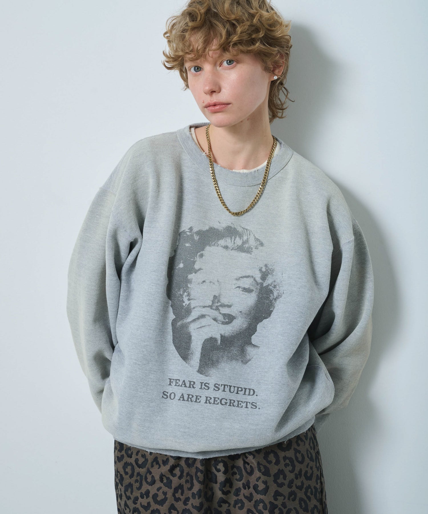 DAMAGE SWEAT SHIRT My MUSE/ MIL25FCS3470 – KHA:KI