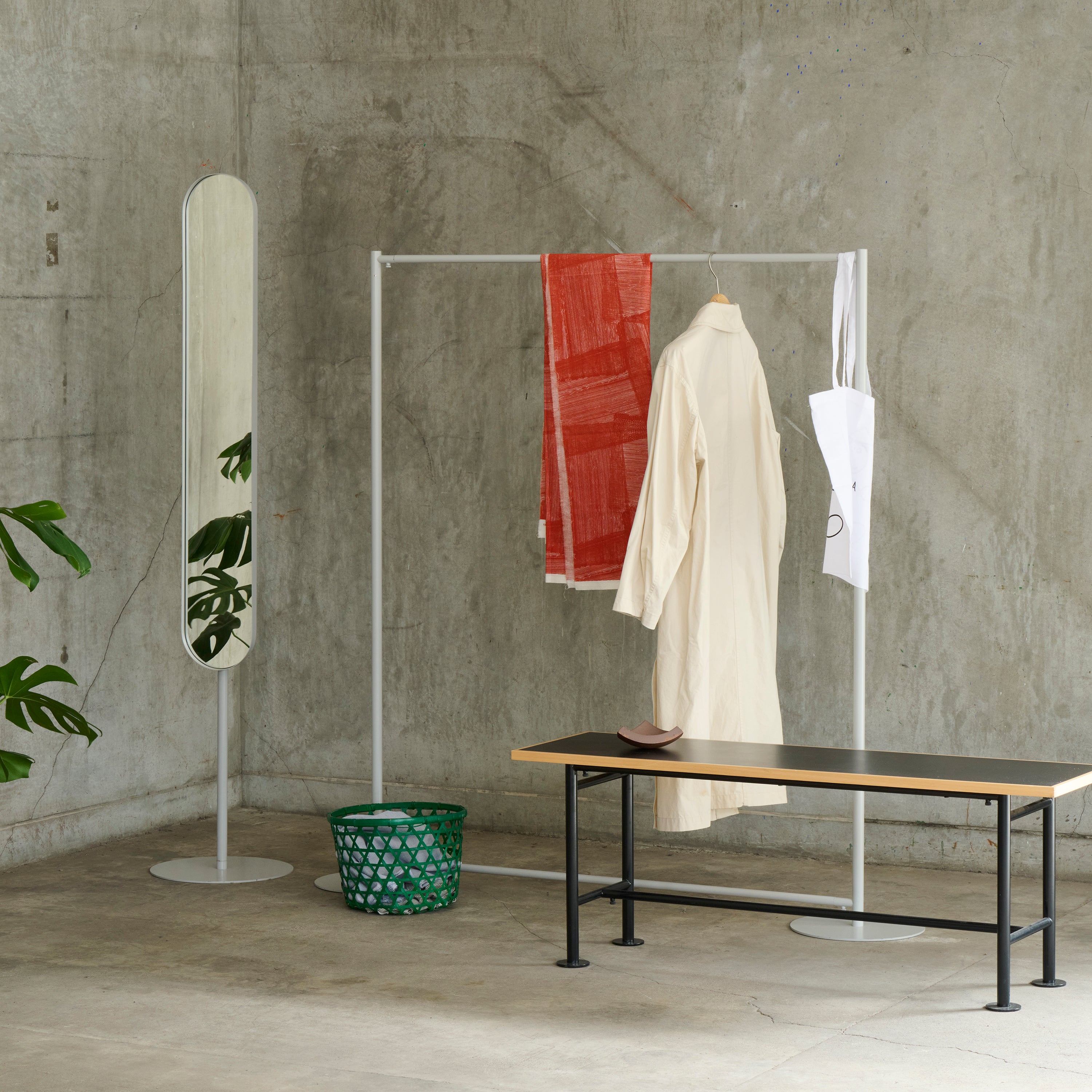 スタンドミラー-01-ライトグレー - KIT