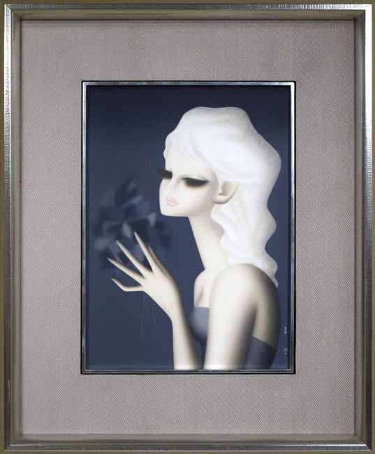 東郷青児「花束」油絵・F4号 絵画買取・販売の小竹美術